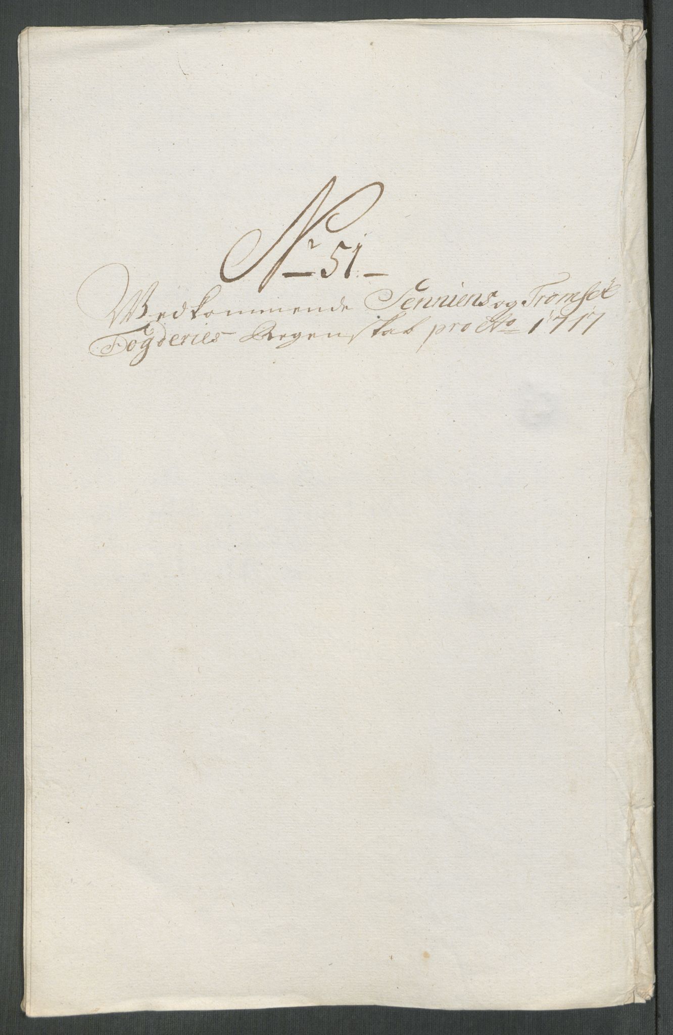 Rentekammeret inntil 1814, Reviderte regnskaper, Fogderegnskap, AV/RA-EA-4092/R68/L4763: Fogderegnskap Senja og Troms, 1717, p. 320