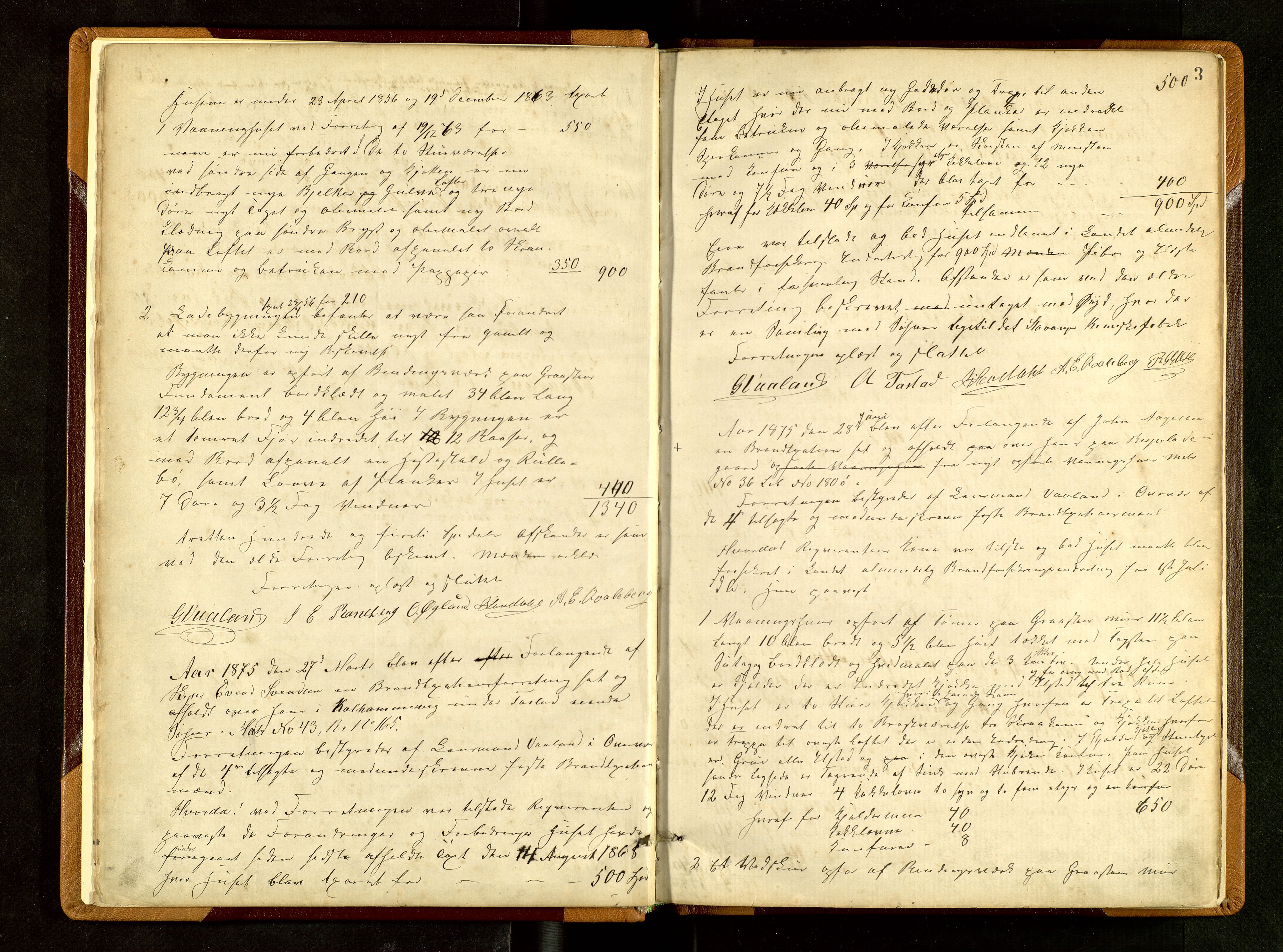 Hetland lensmannskontor, AV/SAST-A-100101/Goa/L0002: "Brandtaxationsprotokol", 1874-1888, p. 2b-3a