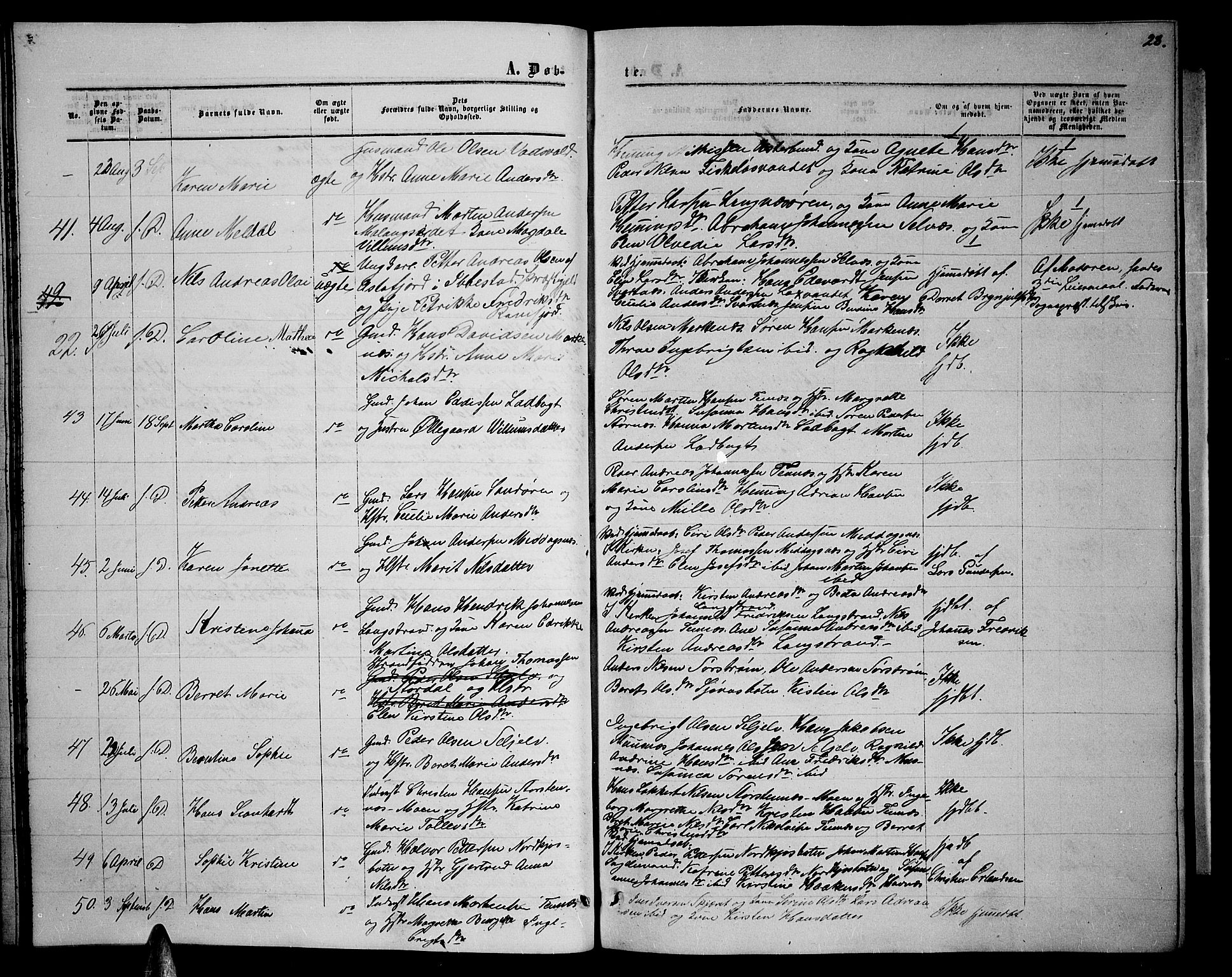 Balsfjord sokneprestembete, SATØ/S-1303/G/Ga/L0005klokker: Parish register (copy) no. 5, 1856-1862, p. 28