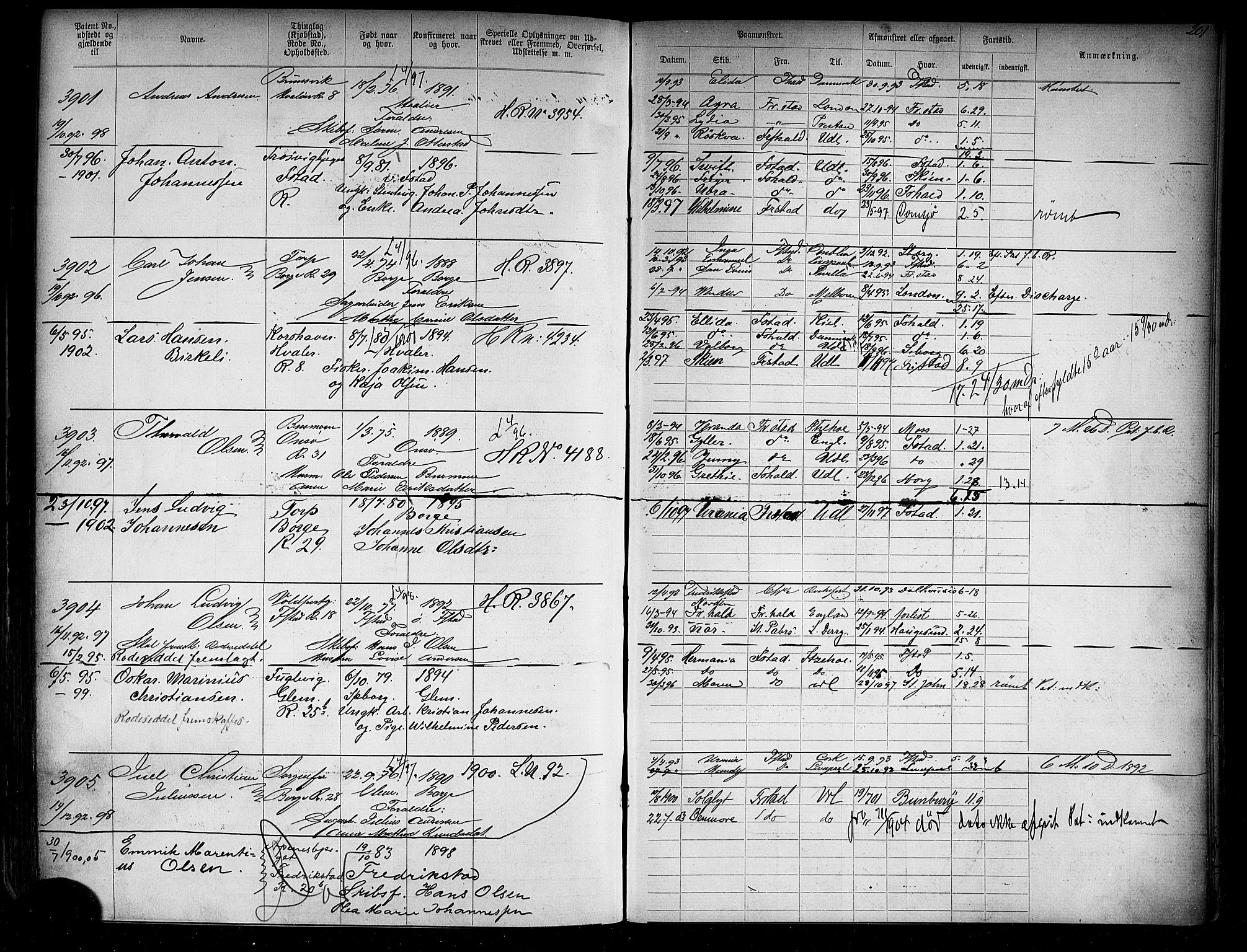 Fredrikstad mønstringskontor, AV/SAO-A-10569b/F/Fc/Fca/L0005: Annotasjonsrulle, 1884-1899, p. 519