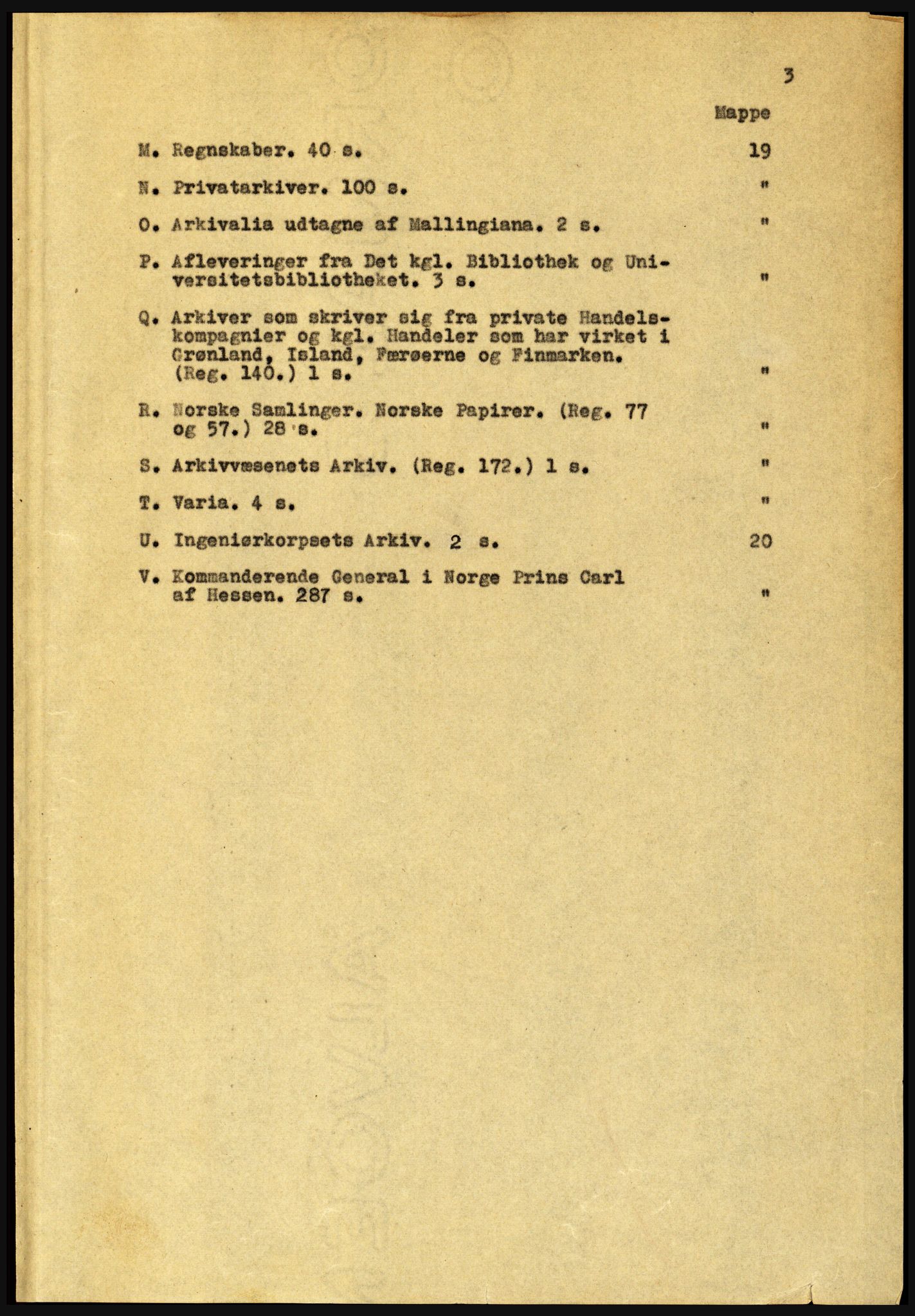 Riksarkivet, Seksjon for eldre arkiv og spesialsamlinger, AV/RA-EA-6797/H/Ha, 1953