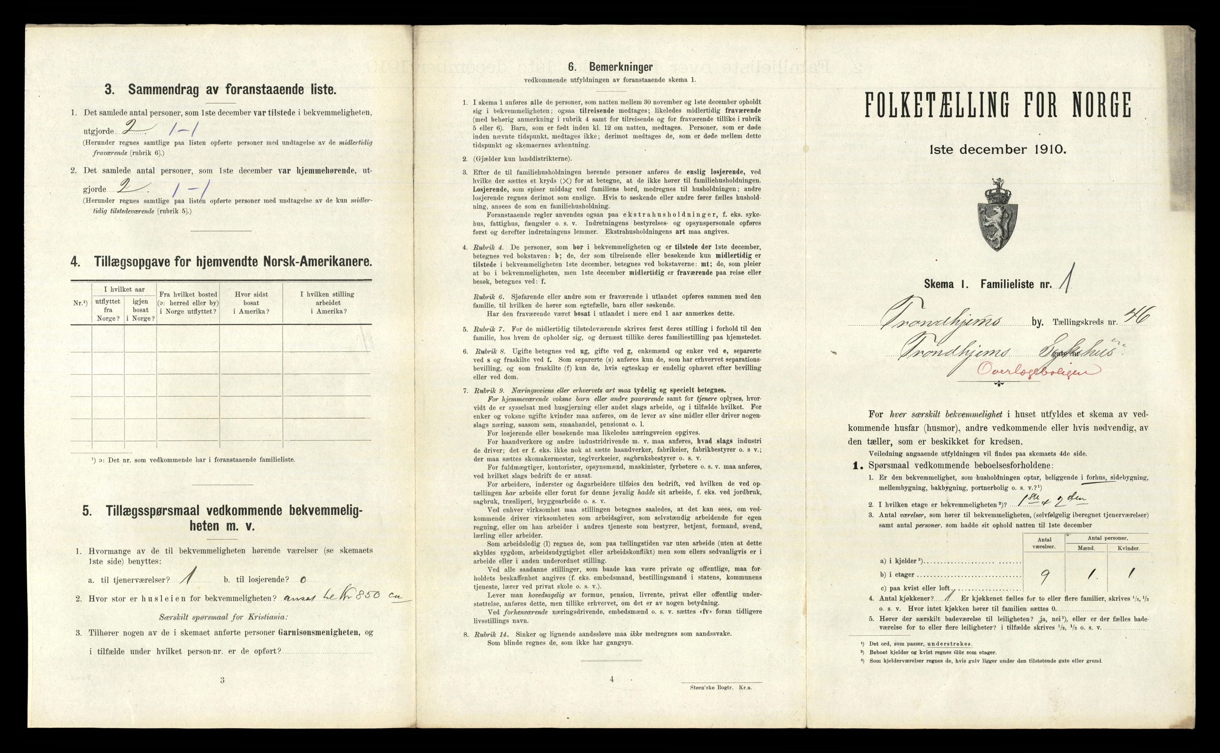 RA, 1910 census for Trondheim, 1910, p. 11539