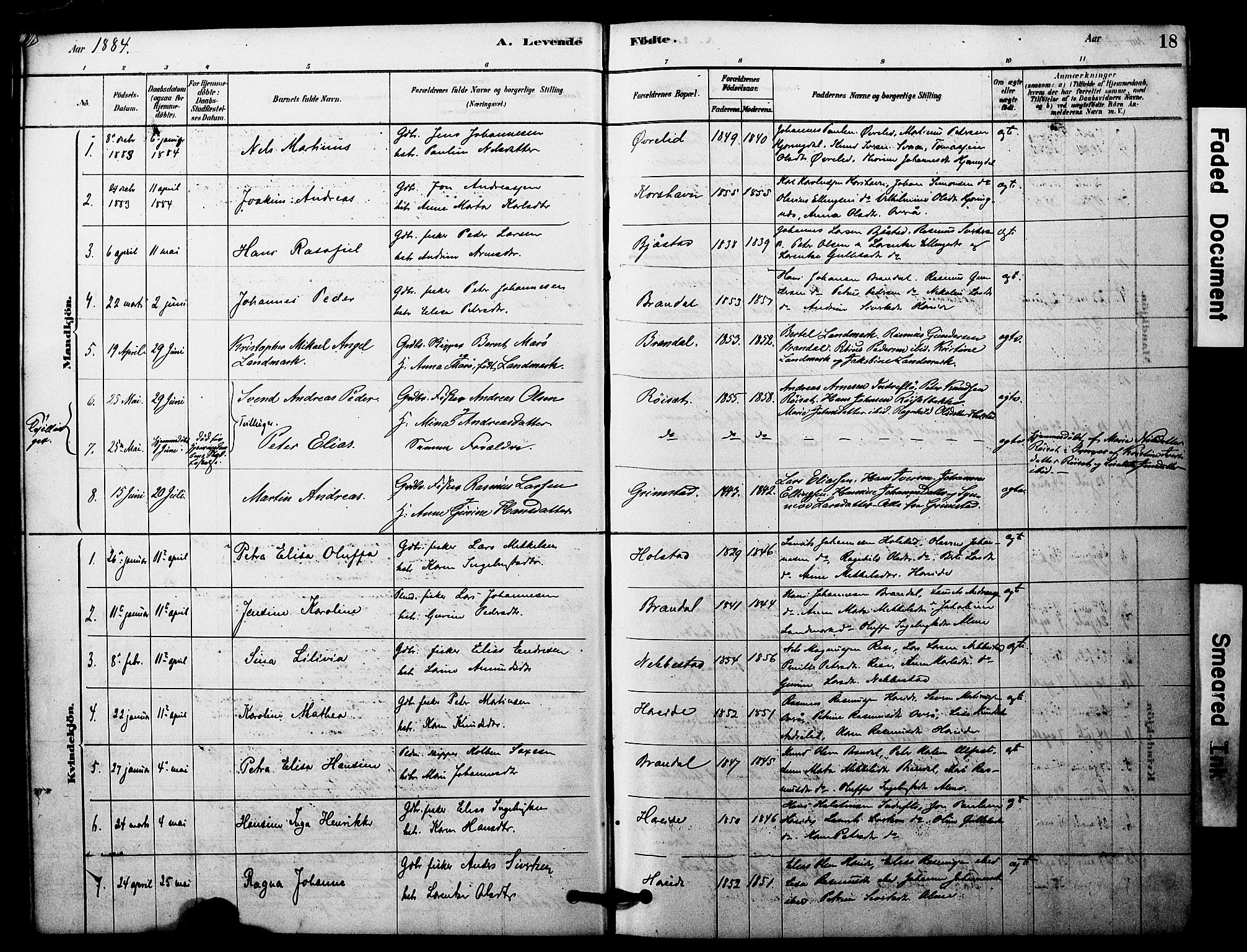 Ministerialprotokoller, klokkerbøker og fødselsregistre - Møre og Romsdal, SAT/A-1454/510/L0122: Parish register (official) no. 510A02, 1878-1897, p. 18