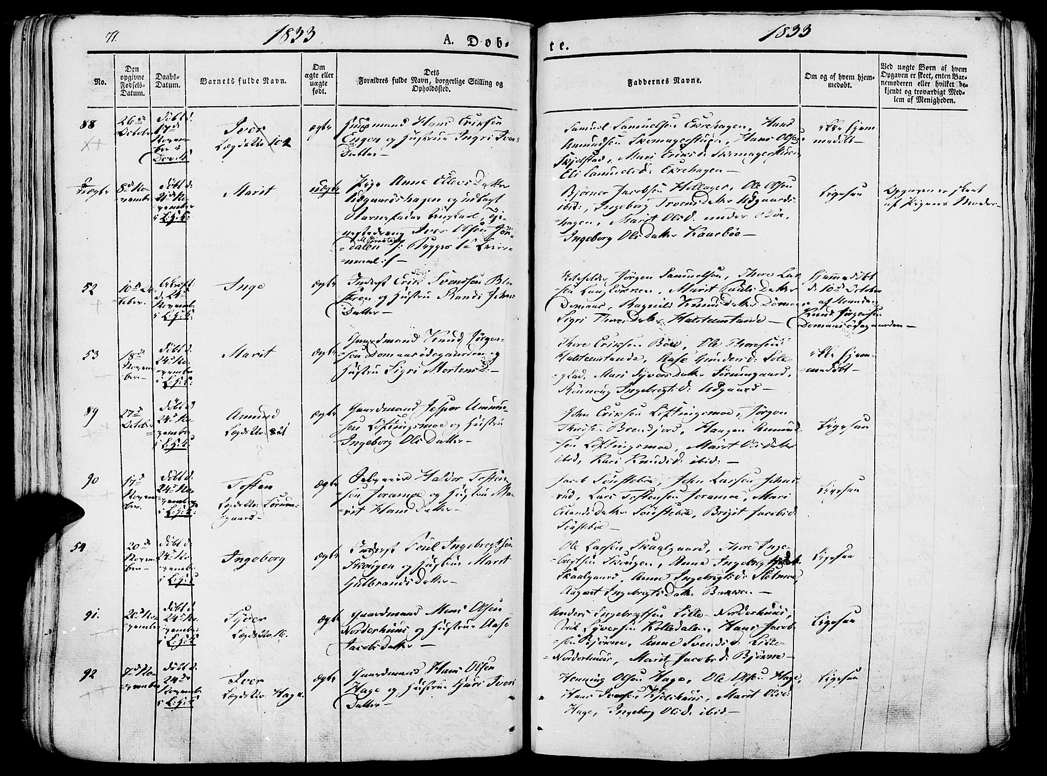Lesja prestekontor, SAH/PREST-068/H/Ha/Haa/L0005: Parish register (official) no. 5, 1830-1842, p. 71