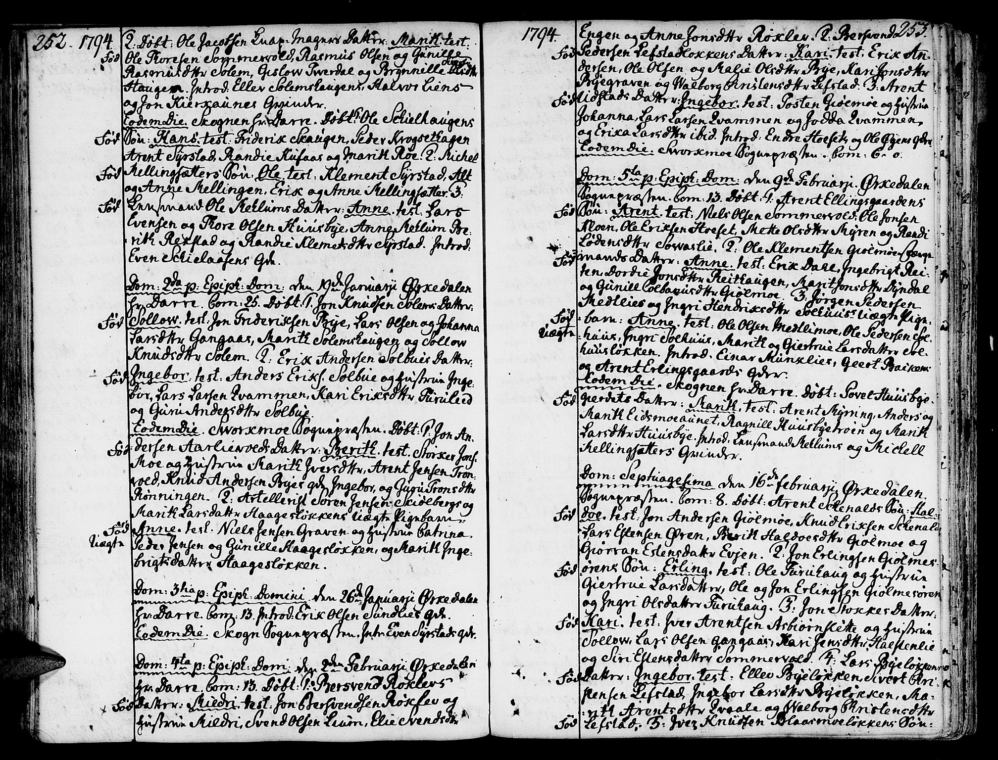 Ministerialprotokoller, klokkerbøker og fødselsregistre - Sør-Trøndelag, SAT/A-1456/668/L0802: Parish register (official) no. 668A02, 1776-1799, p. 252-253