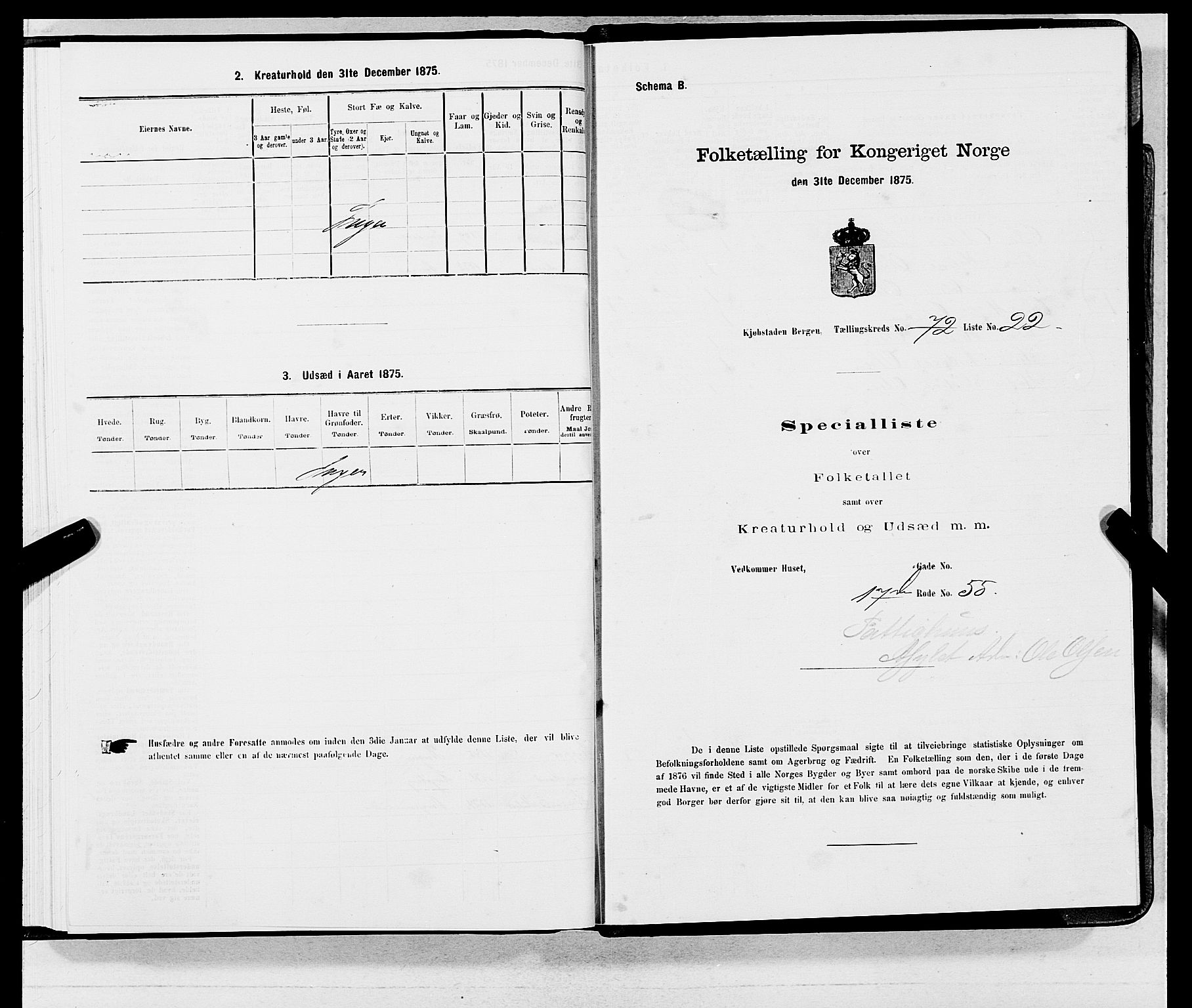 SAB, 1875 census for 1301 Bergen, 1875, p. 3868