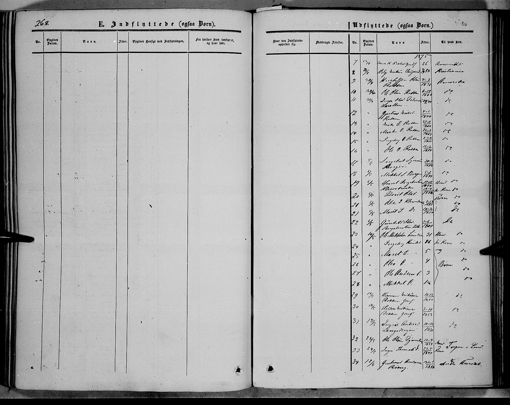 Sør-Aurdal prestekontor, SAH/PREST-128/H/Ha/Haa/L0005: Parish register (official) no. 5, 1849-1876, p. 262