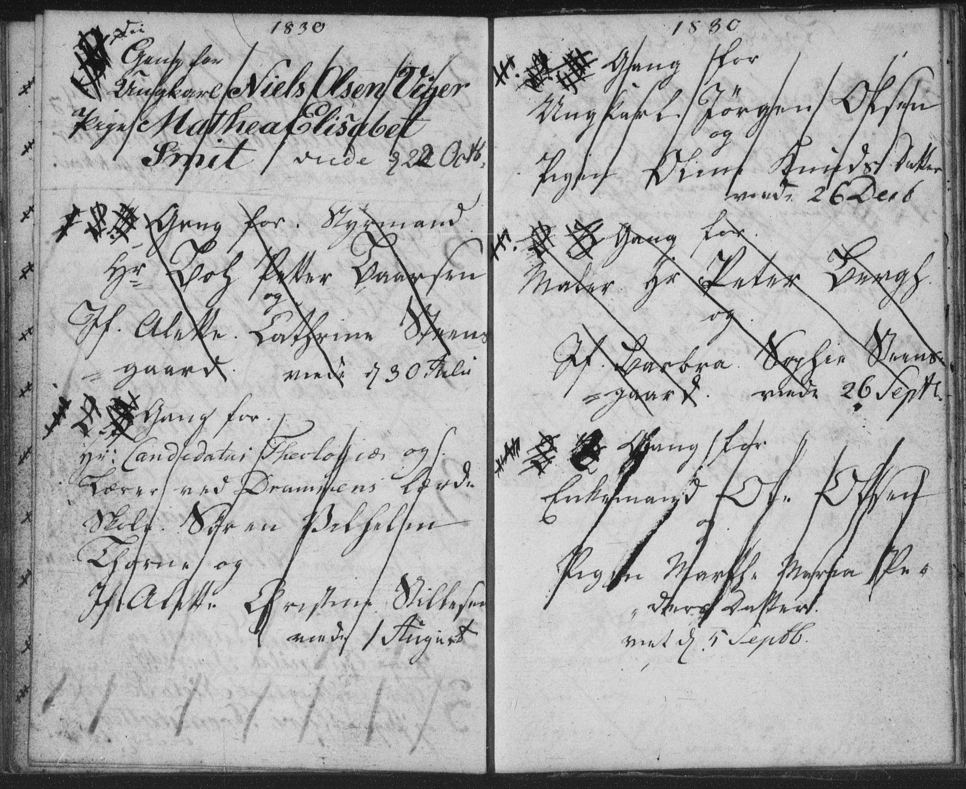 Bragernes kirkebøker, AV/SAKO-A-6/H/Ha/L0001: Banns register no. 1, 1817-1831