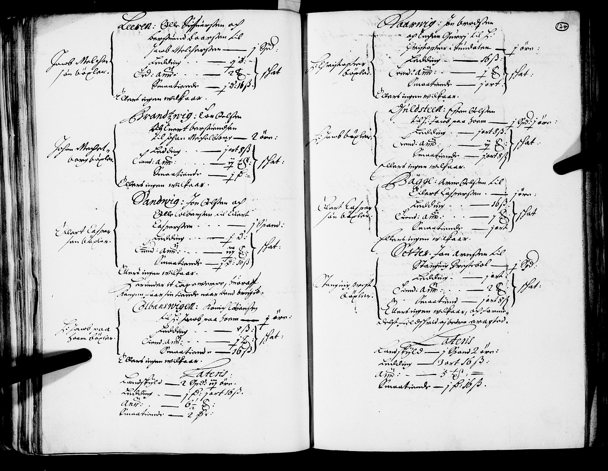 Rentekammeret inntil 1814, Realistisk ordnet avdeling, AV/RA-EA-4070/N/Nb/Nba/L0047: Nordmøre len, 1667, p. 123b-124a