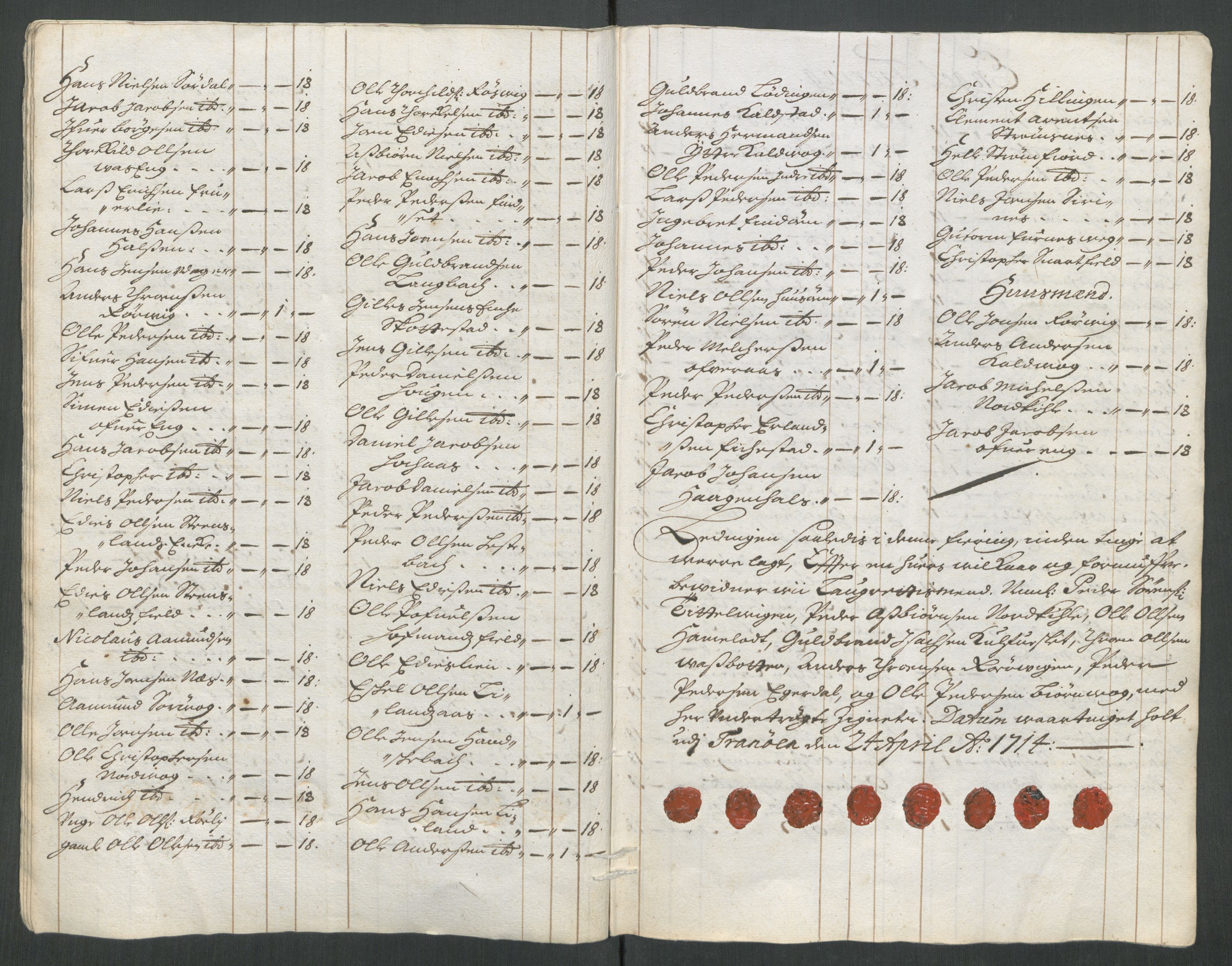 Rentekammeret inntil 1814, Reviderte regnskaper, Fogderegnskap, AV/RA-EA-4092/R66/L4584: Fogderegnskap Salten, 1714, p. 216