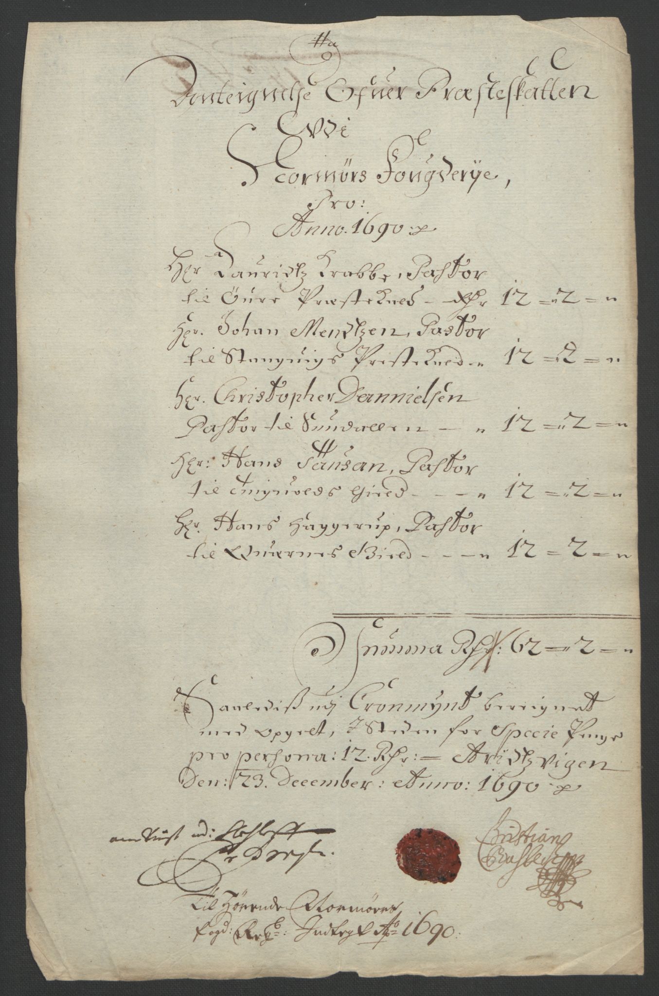 Rentekammeret inntil 1814, Reviderte regnskaper, Fogderegnskap, RA/EA-4092/R56/L3734: Fogderegnskap Nordmøre, 1690-1691, p. 207