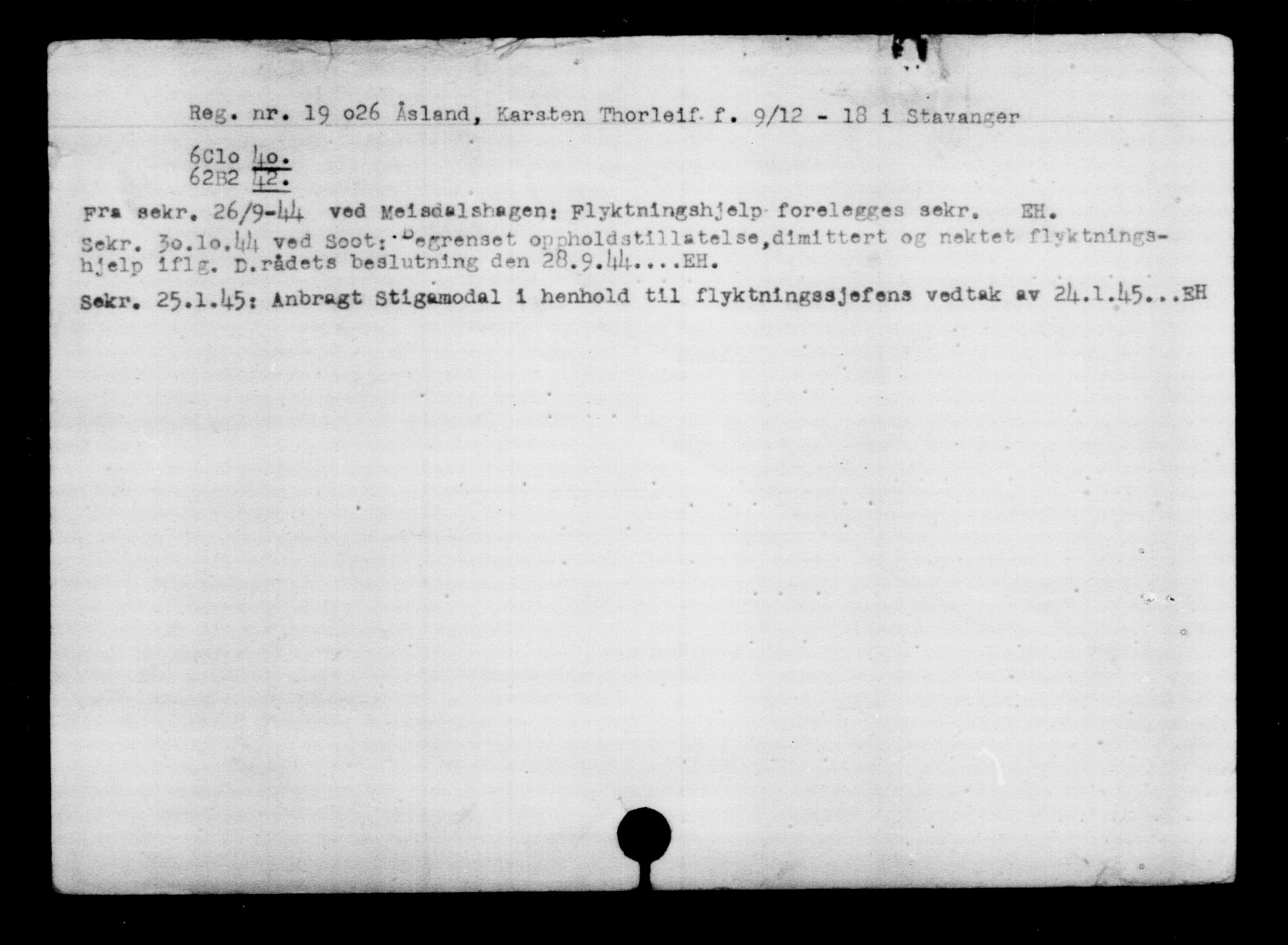 Den Kgl. Norske Legasjons Flyktningskontor, AV/RA-S-6753/V/Va/L0009: Kjesäterkartoteket.  Flyktningenr. 18502-22048, 1940-1945, p. 621