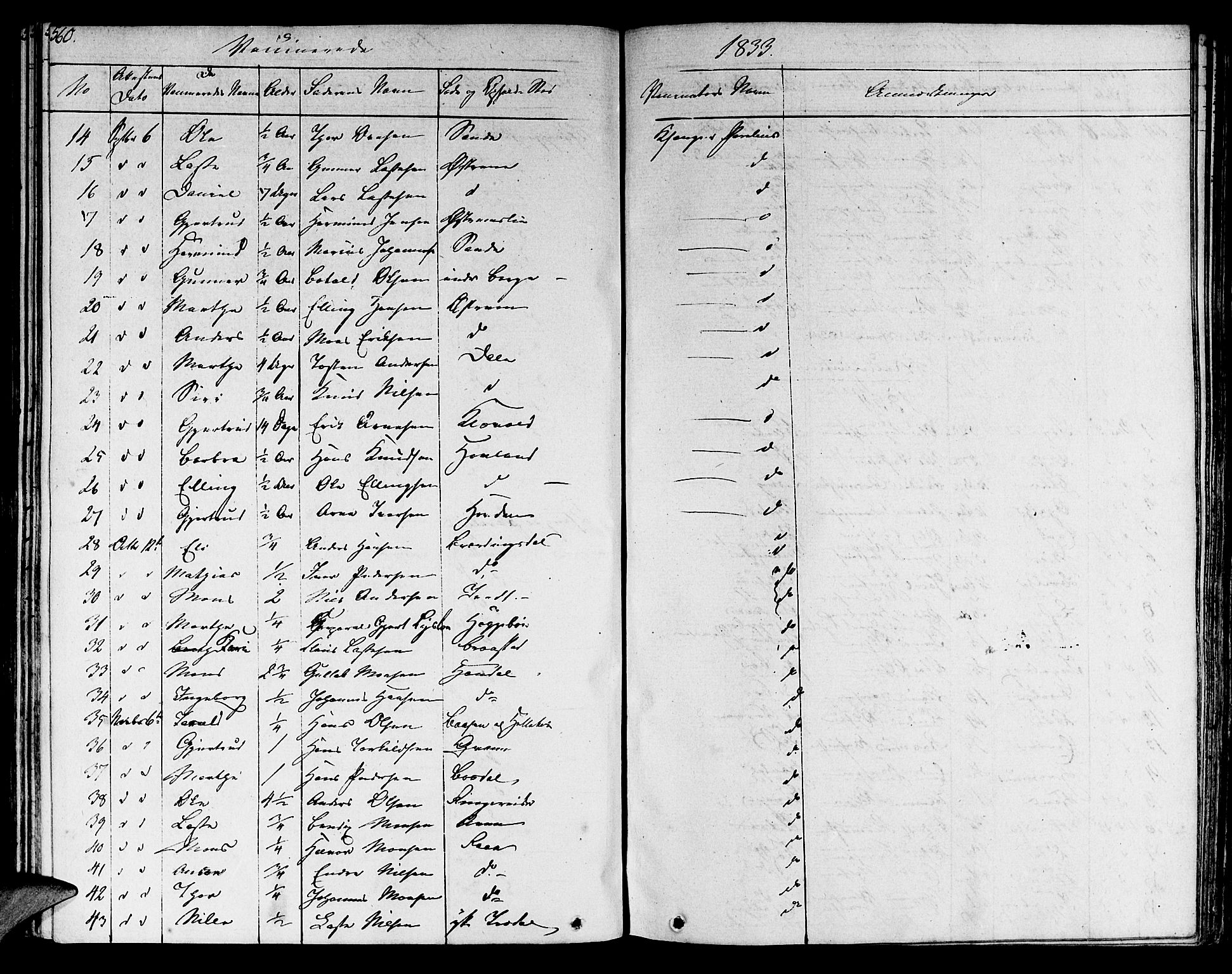 Lavik sokneprestembete, AV/SAB-A-80901: Parish register (official) no. A 2II, 1821-1842, p. 560