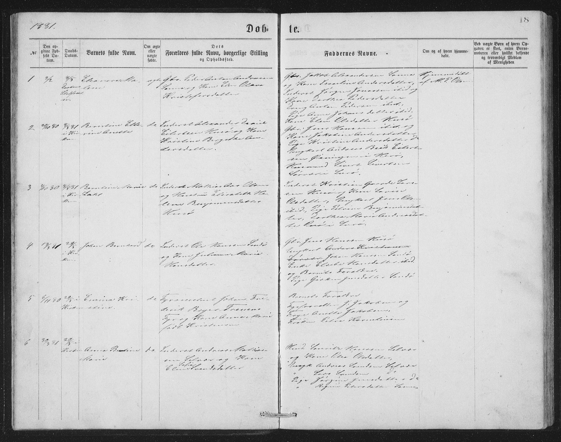 Ministerialprotokoller, klokkerbøker og fødselsregistre - Nordland, AV/SAT-A-1459/840/L0582: Parish register (copy) no. 840C02, 1874-1900, p. 18