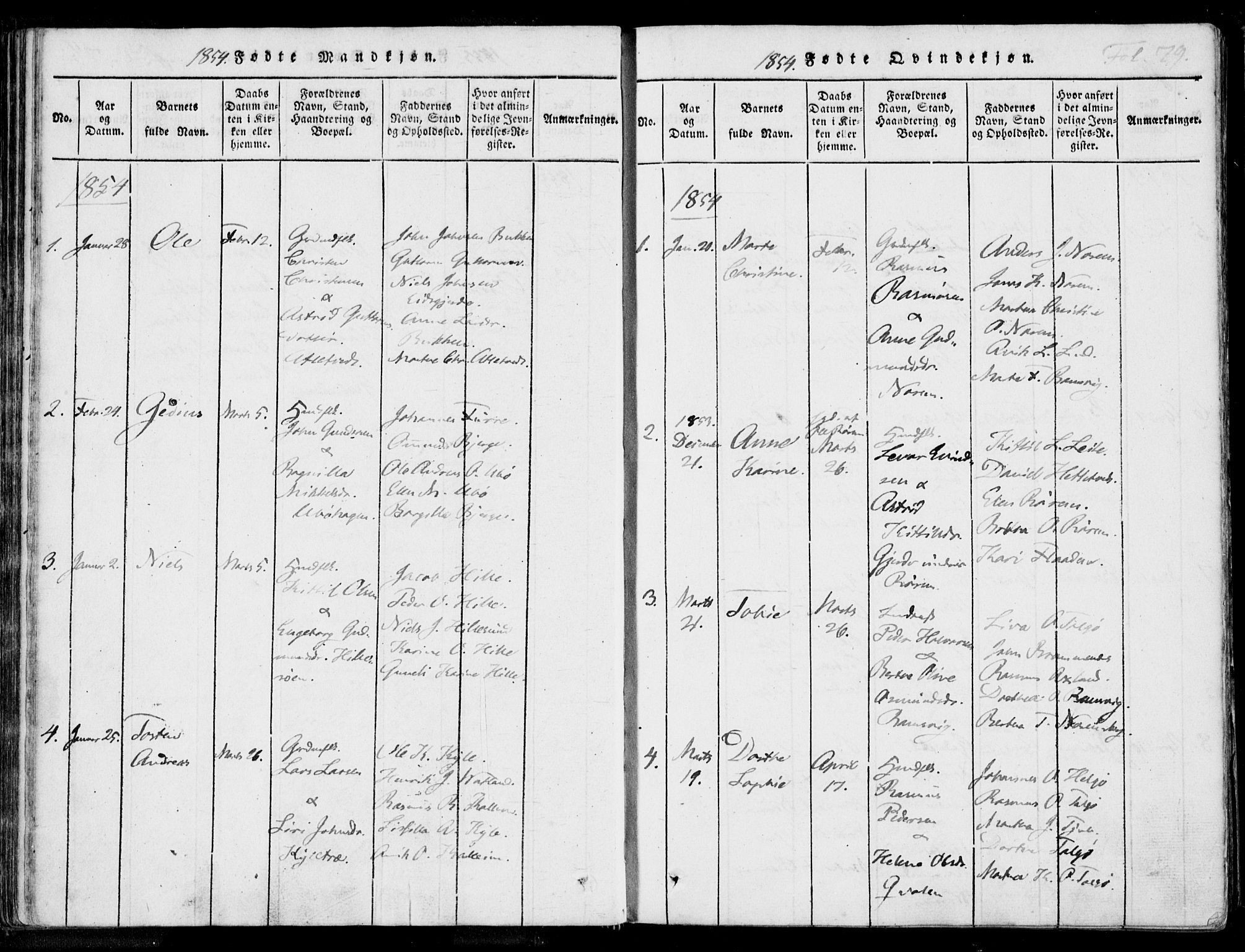 Nedstrand sokneprestkontor, AV/SAST-A-101841/01/IV: Parish register (official) no. A 7, 1816-1870, p. 79