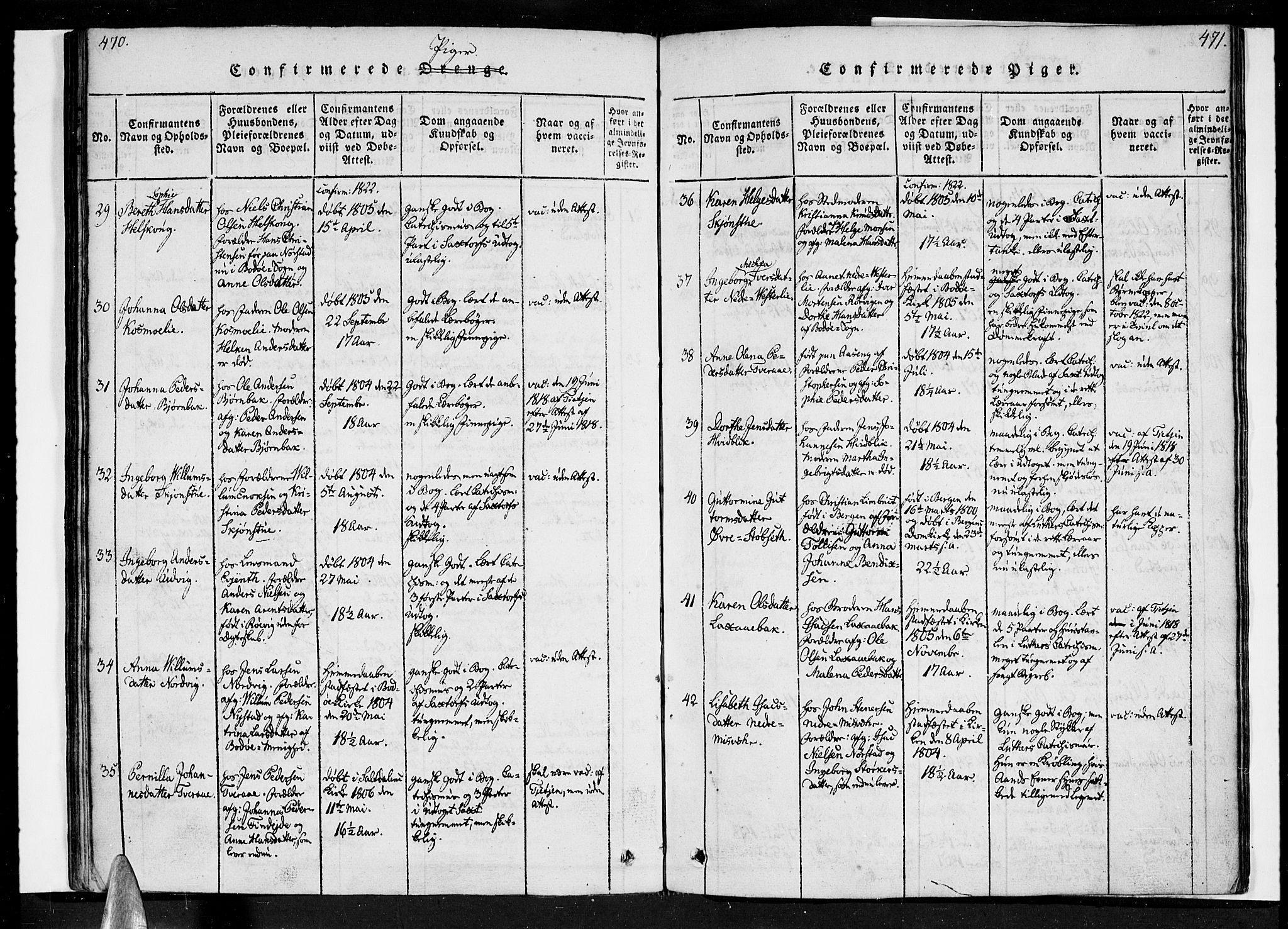 Ministerialprotokoller, klokkerbøker og fødselsregistre - Nordland, SAT/A-1459/852/L0736: Parish register (official) no. 852A06, 1820-1833, p. 470-471