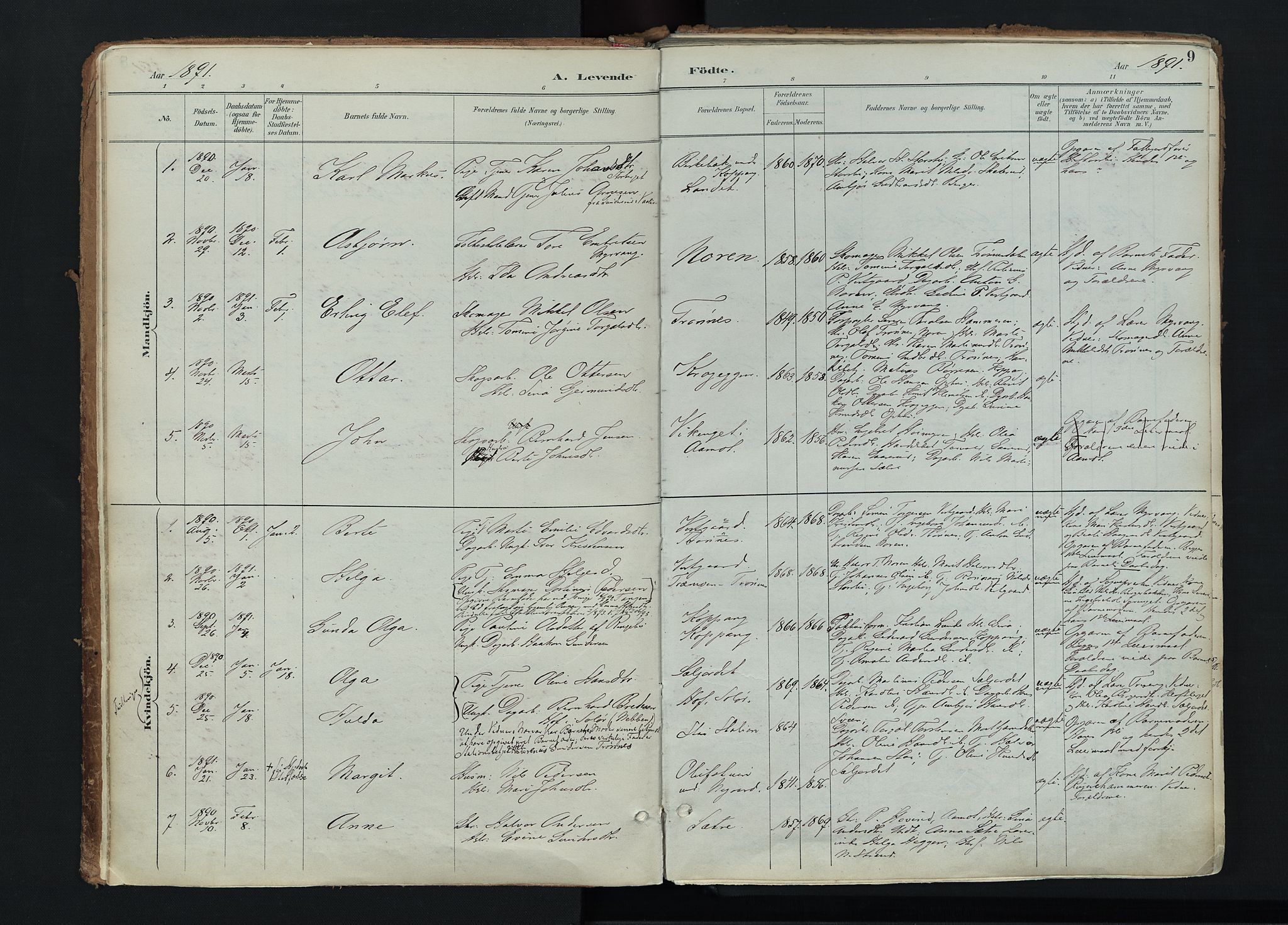 Stor-Elvdal prestekontor, AV/SAH-PREST-052/H/Ha/Haa/L0004: Parish register (official) no. 4, 1890-1922, p. 9