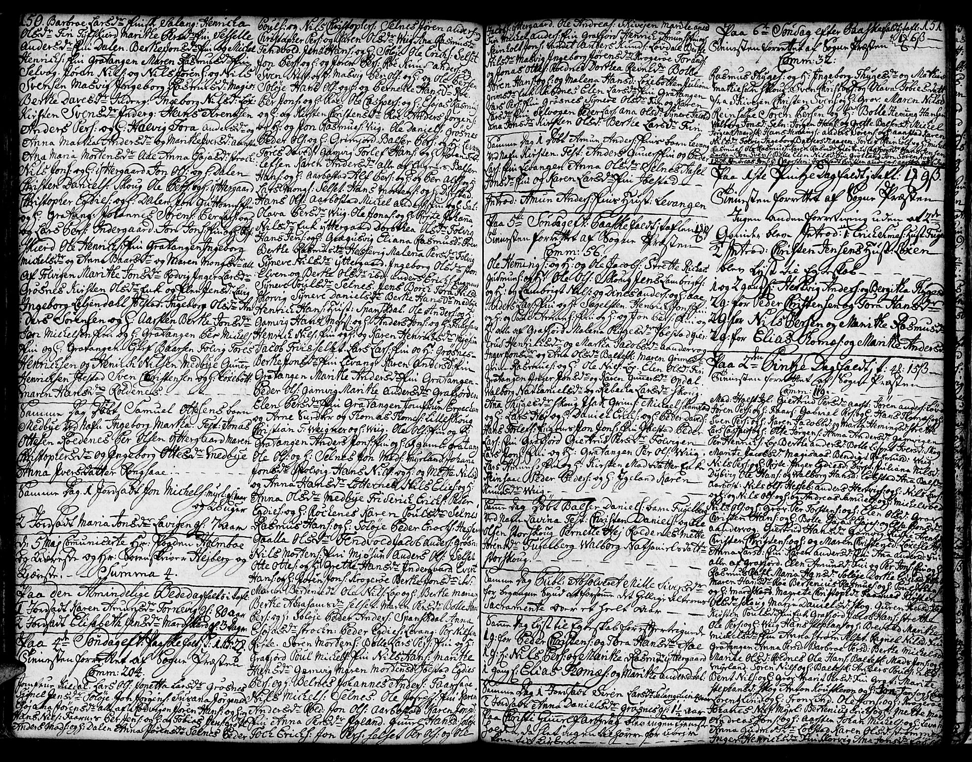 Ibestad sokneprestembete, SATØ/S-0077/H/Ha/Hab/L0001klokker: Parish register (copy) no. 1, 1776-1808, p. 150-151