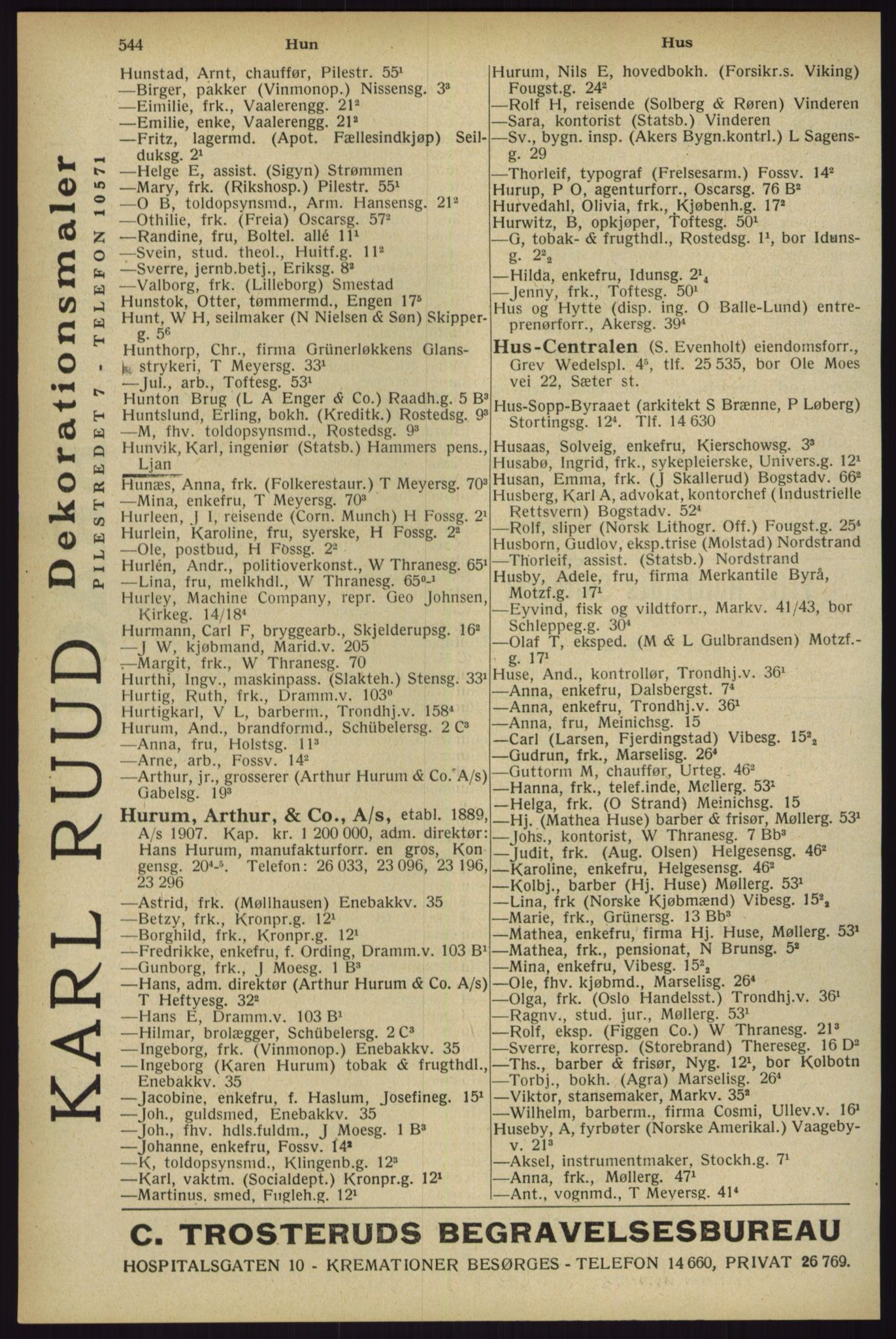 Kristiania/Oslo adressebok, PUBL/-, 1929, p. 544