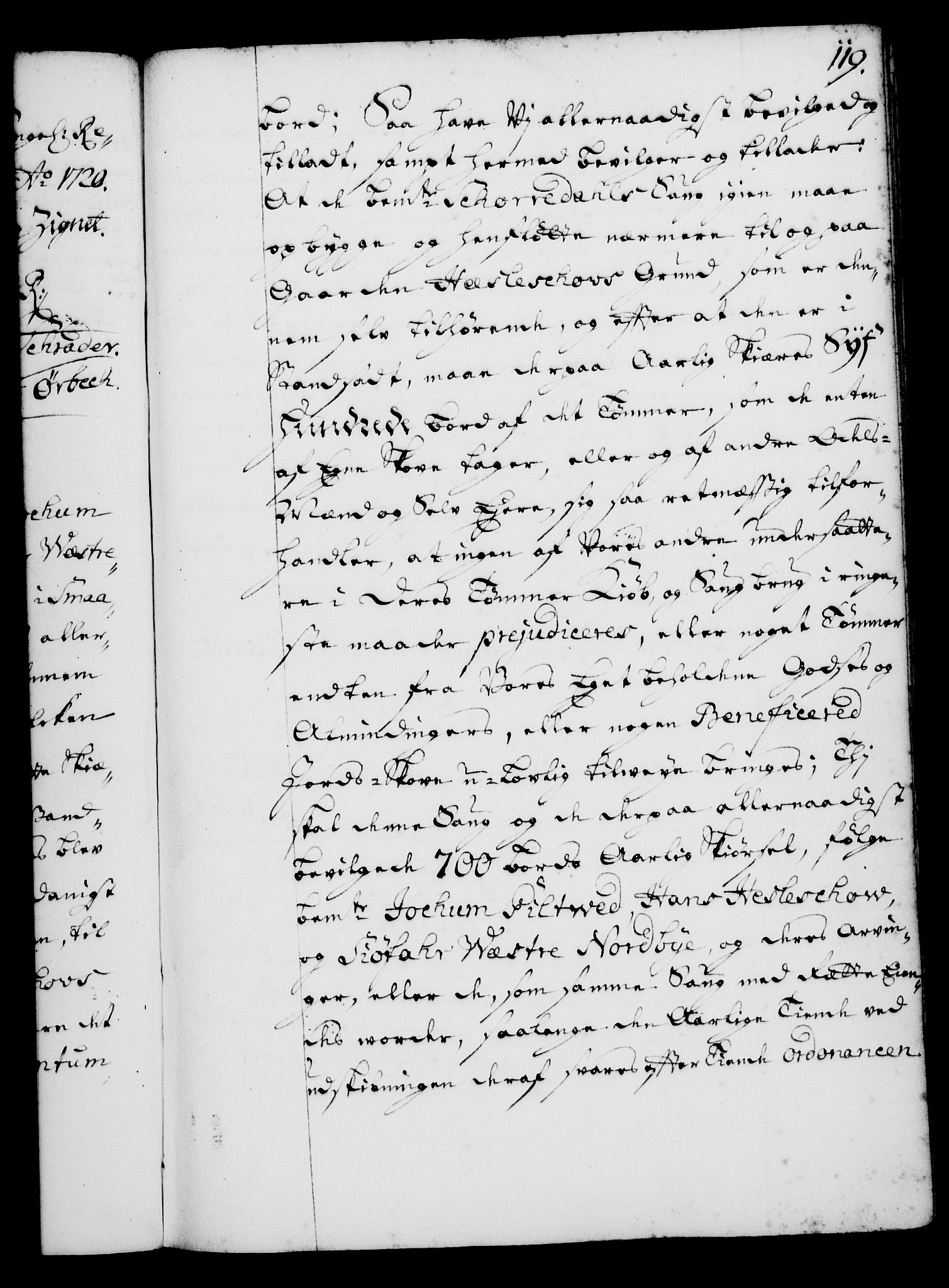 Rentekammeret, Kammerkanselliet, AV/RA-EA-3111/G/Gg/Gga/L0001: Norsk ekspedisjonsprotokoll med register (merket RK 53.1), 1720-1723, p. 119