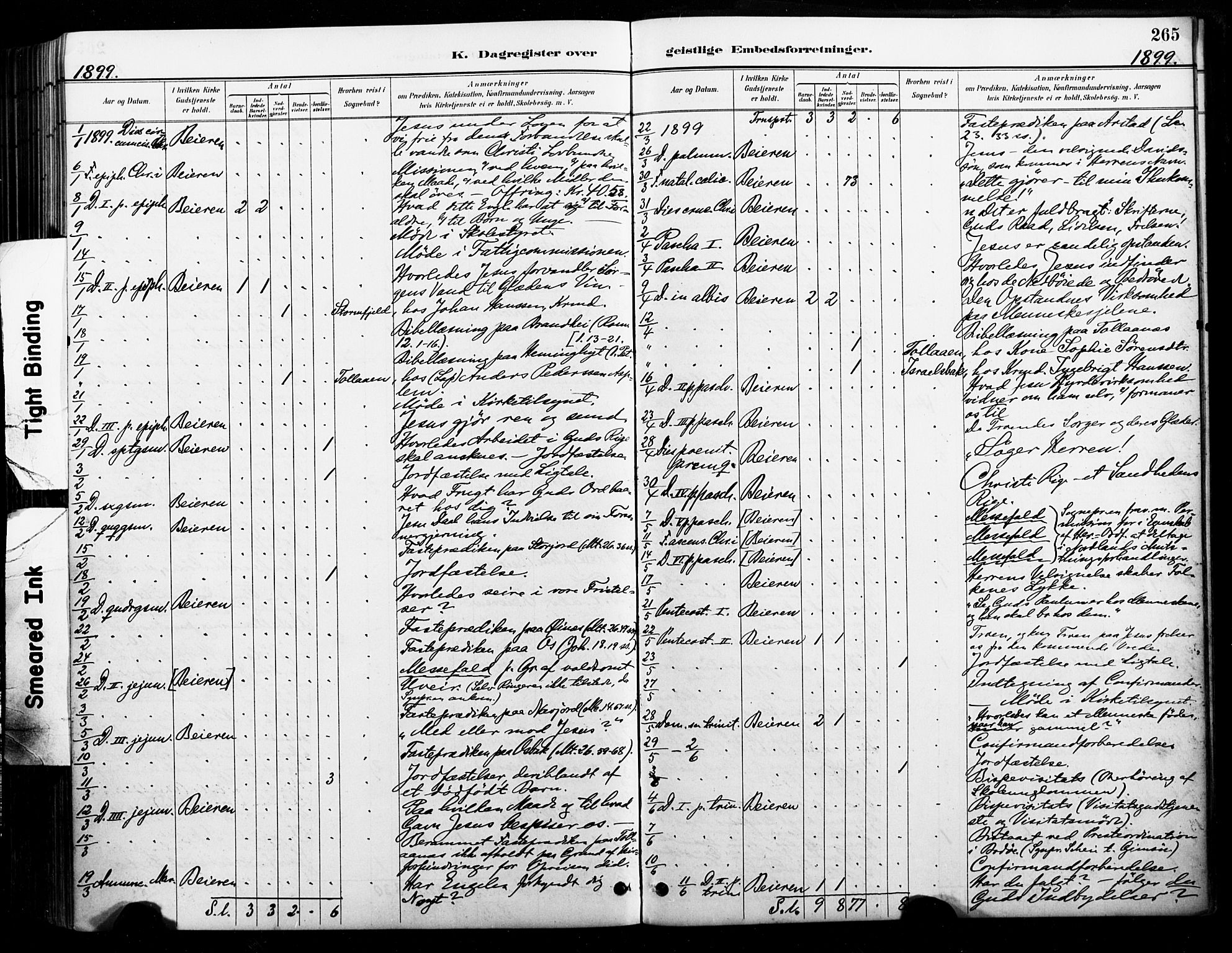 Ministerialprotokoller, klokkerbøker og fødselsregistre - Nordland, AV/SAT-A-1459/846/L0646: Parish register (official) no. 846A04, 1887-1901, p. 265