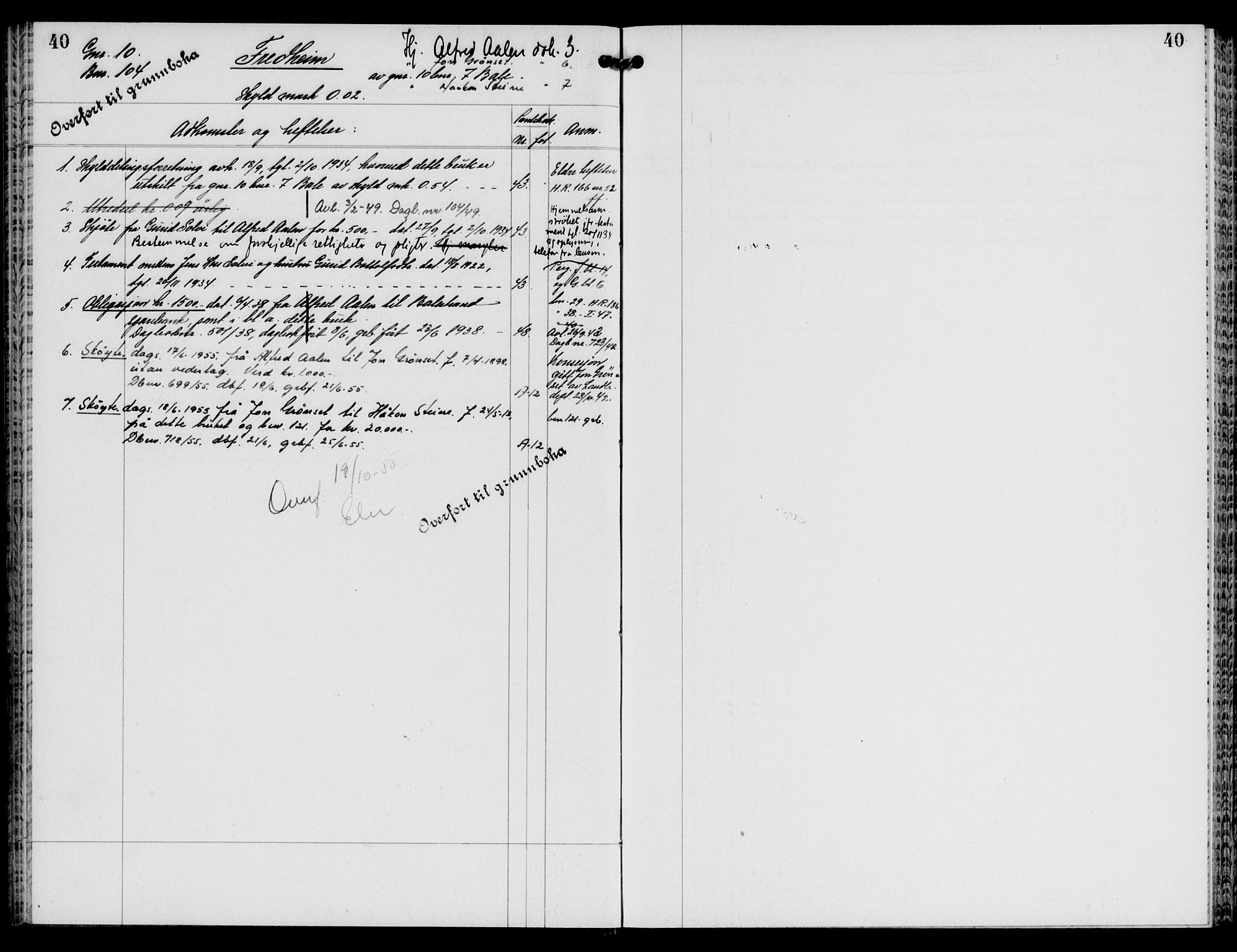 Ytre Sogn tingrett, AV/SAB-A-2601/1/G/Gaa/L0018: Mortgage register no. II.A.a.18, 1800-1950, p. 40