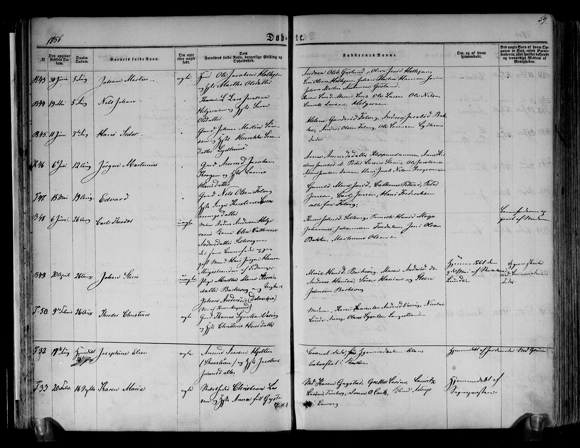 Brunlanes kirkebøker, AV/SAKO-A-342/F/Fa/L0005: Parish register (official) no. I 5, 1862-1877, p. 59