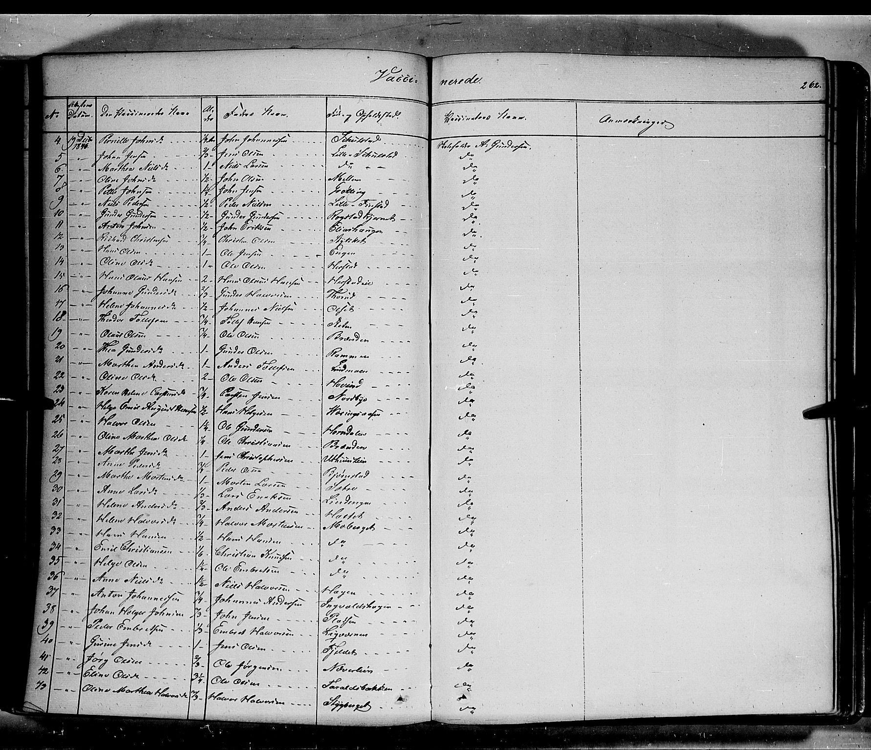 Elverum prestekontor, AV/SAH-PREST-044/H/Ha/Haa/L0009: Parish register (official) no. 9, 1843-1856, p. 262