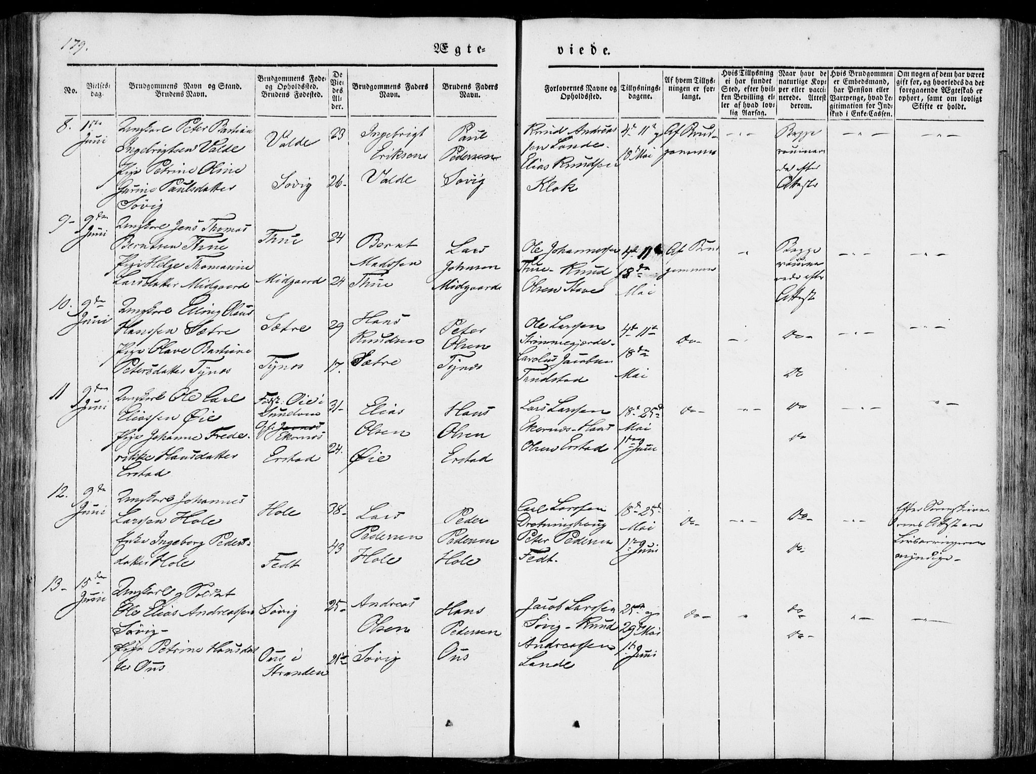 Ministerialprotokoller, klokkerbøker og fødselsregistre - Møre og Romsdal, AV/SAT-A-1454/522/L0313: Parish register (official) no. 522A08, 1852-1862, p. 179