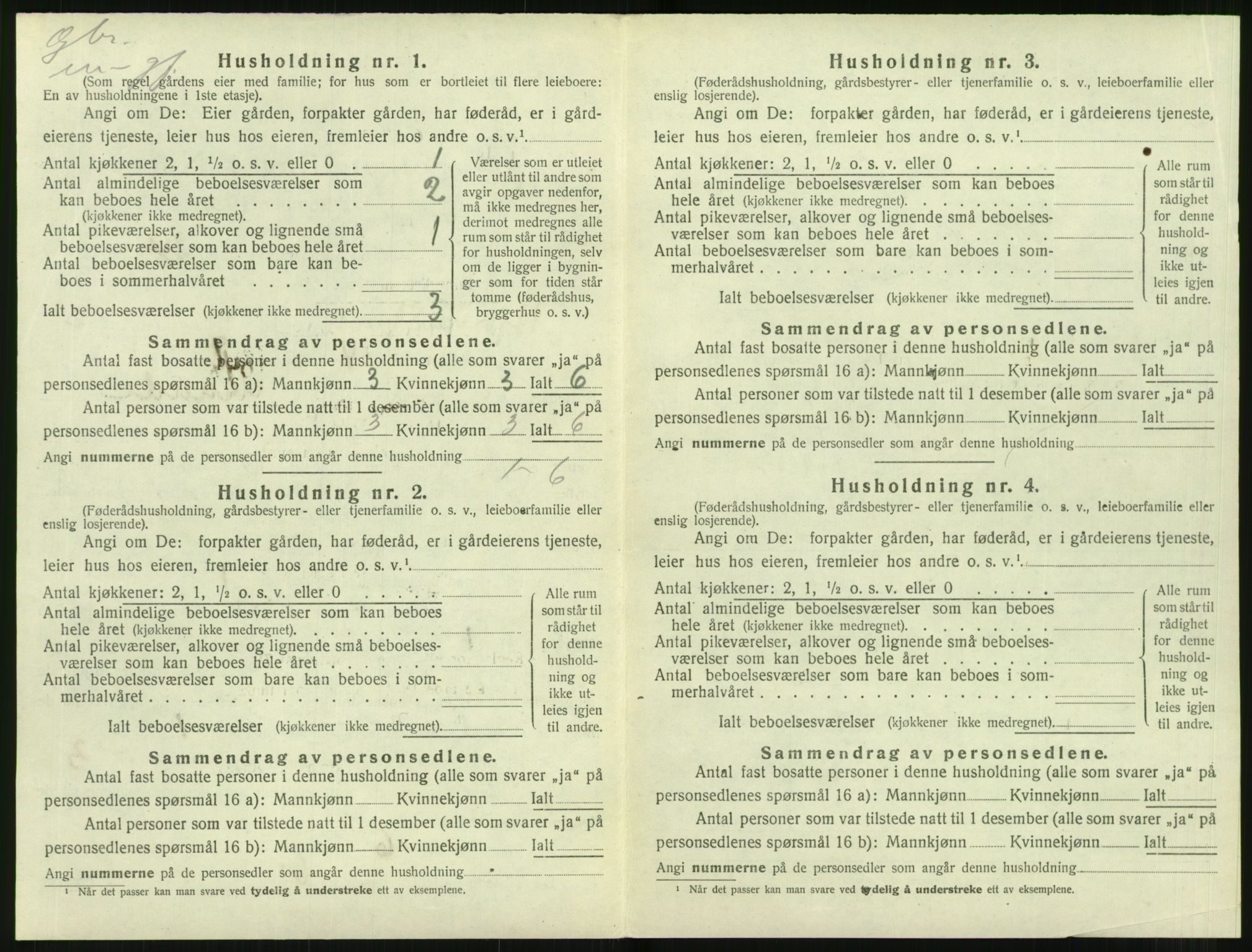 SAT, 1920 census for Hjørundfjord, 1920, p. 116