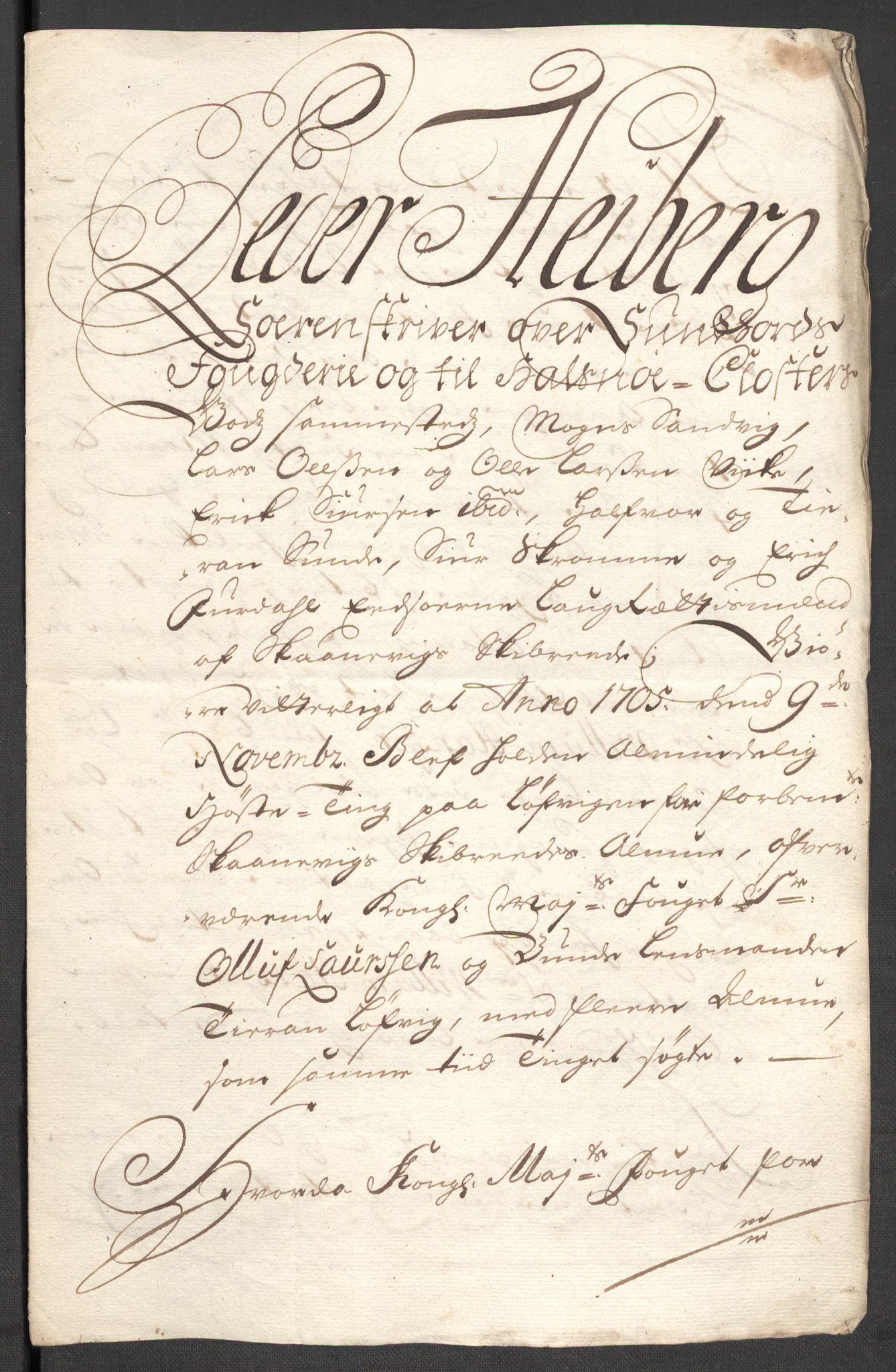 Rentekammeret inntil 1814, Reviderte regnskaper, Fogderegnskap, AV/RA-EA-4092/R48/L2983: Fogderegnskap Sunnhordland og Hardanger, 1705, p. 216