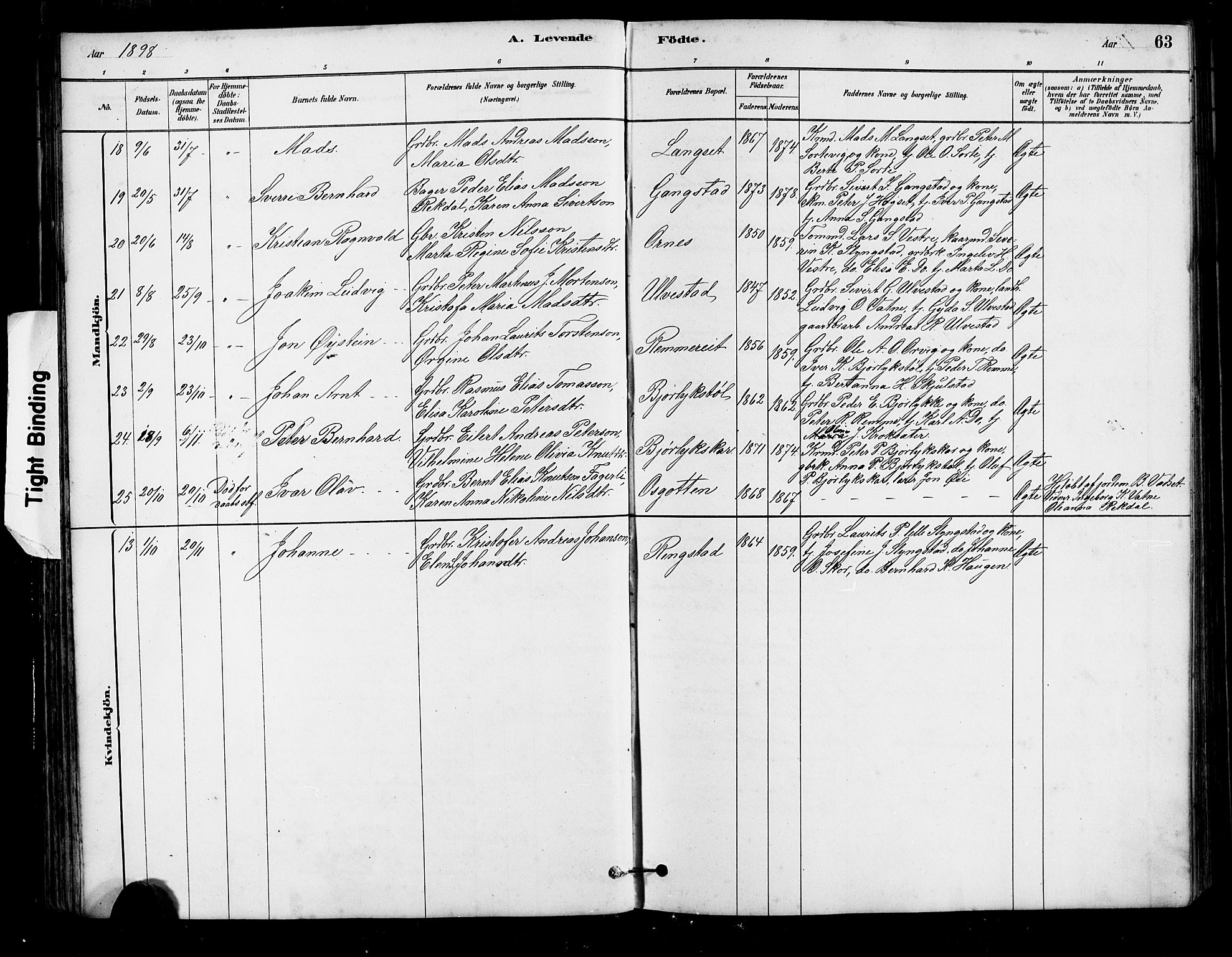 Ministerialprotokoller, klokkerbøker og fødselsregistre - Møre og Romsdal, AV/SAT-A-1454/525/L0376: Parish register (copy) no. 525C02, 1880-1902, p. 63