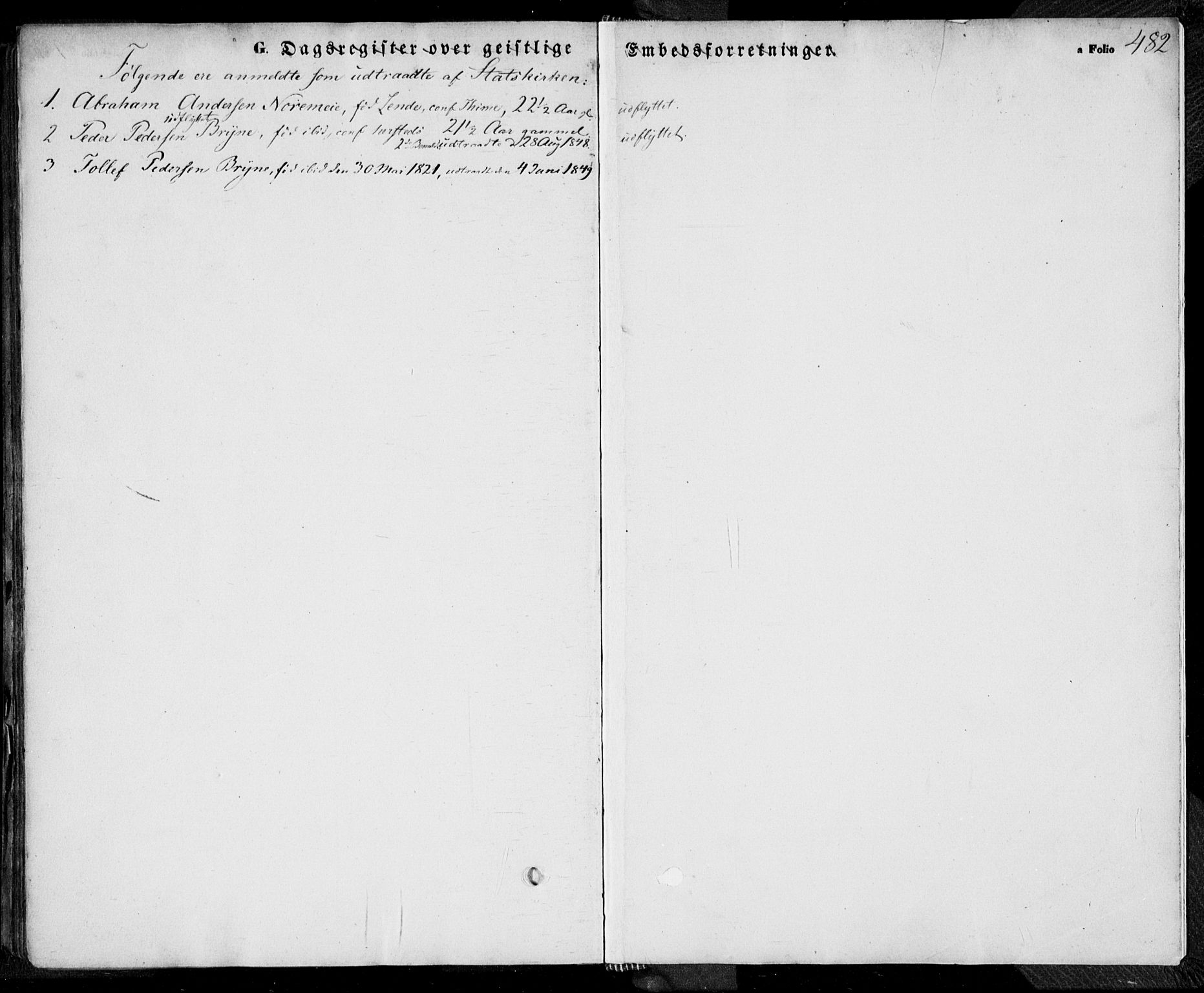 Lye sokneprestkontor, SAST/A-101794/001/30BA/L0006: Parish register (official) no. A 5.2, 1842-1855, p. 482