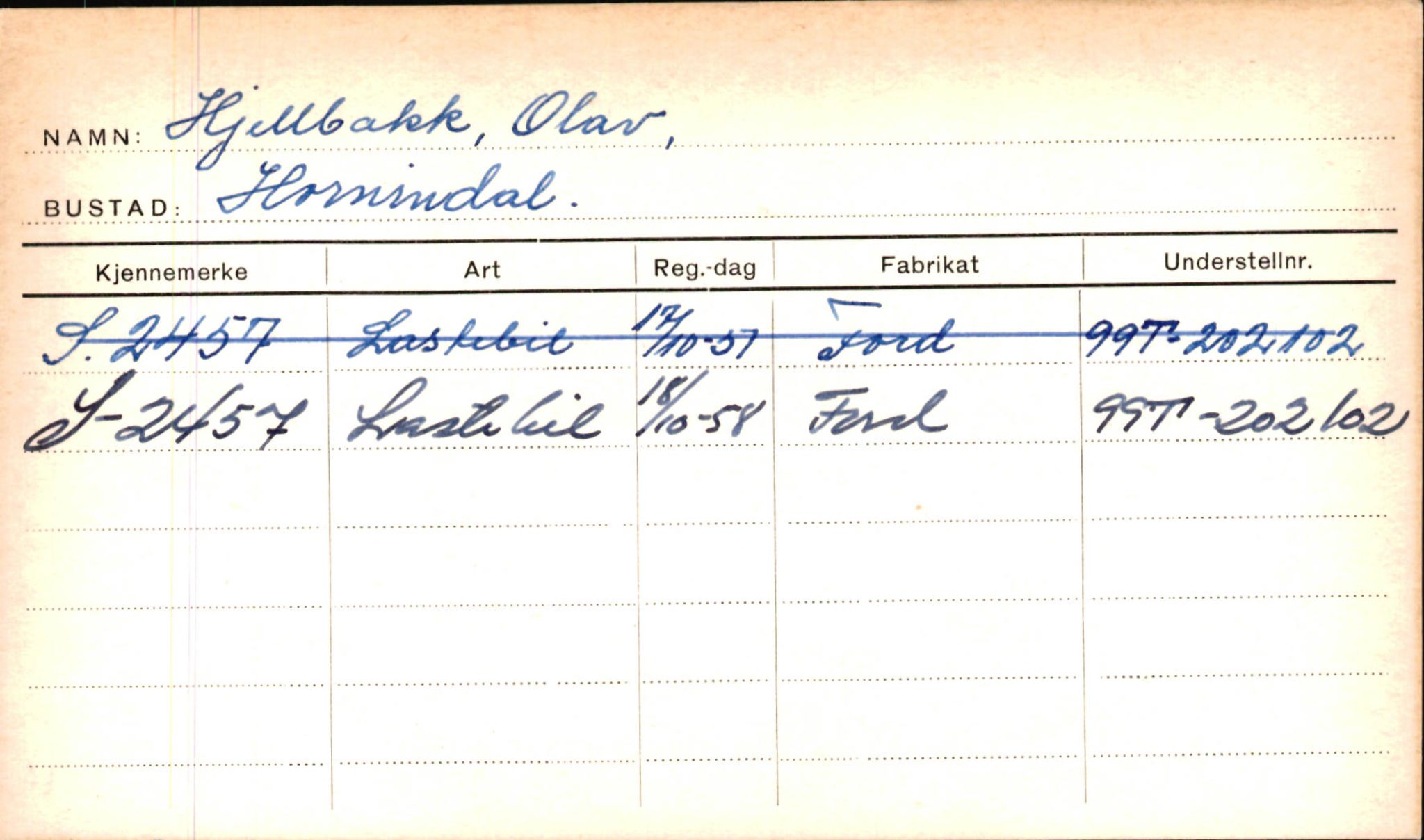 Statens vegvesen, Sogn og Fjordane vegkontor, SAB/A-5301/4/F/L0001A: Eigarregister Fjordane til 1.6.1961, 1930-1961, p. 451