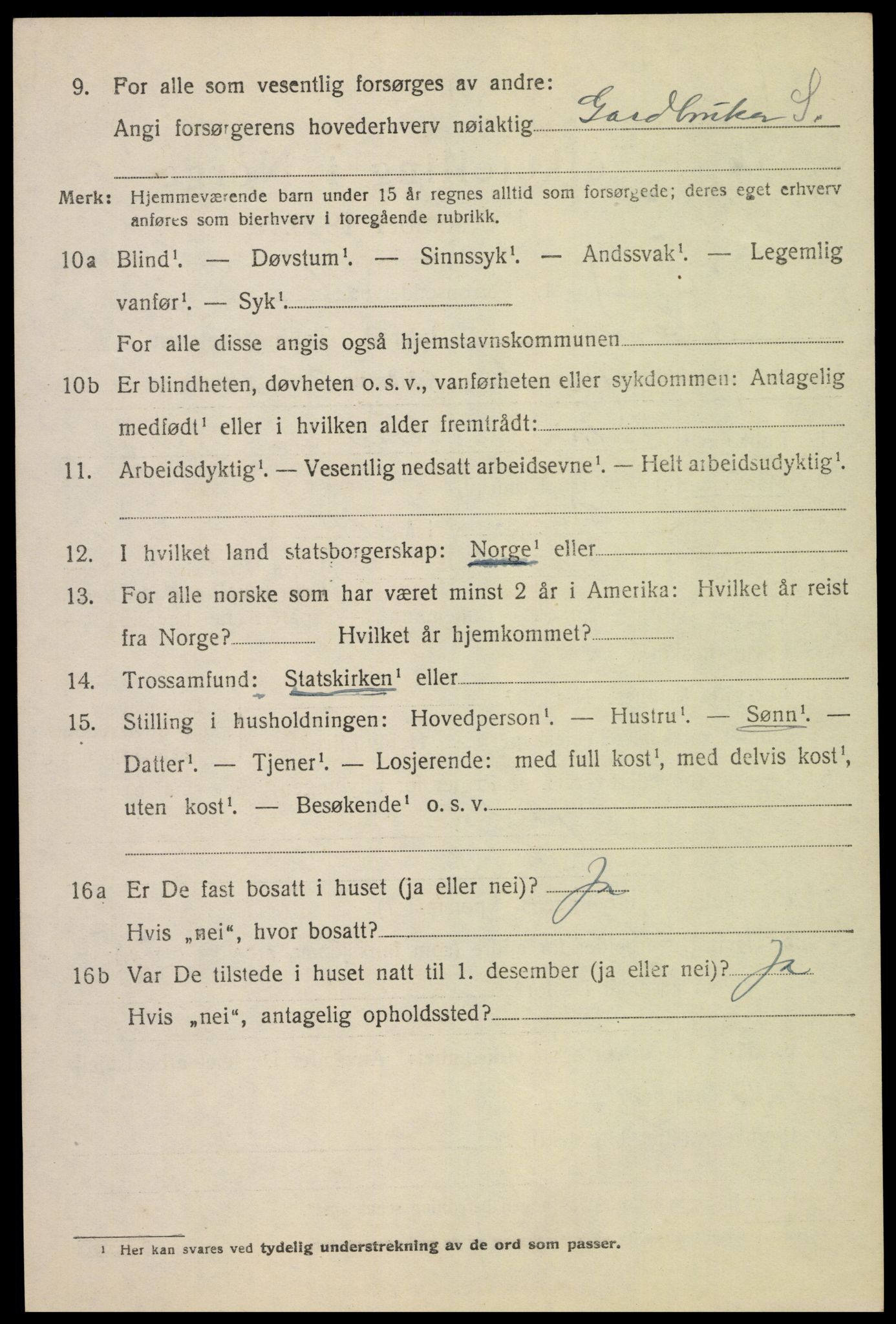 SAK, 1920 census for Åseral, 1920, p. 527