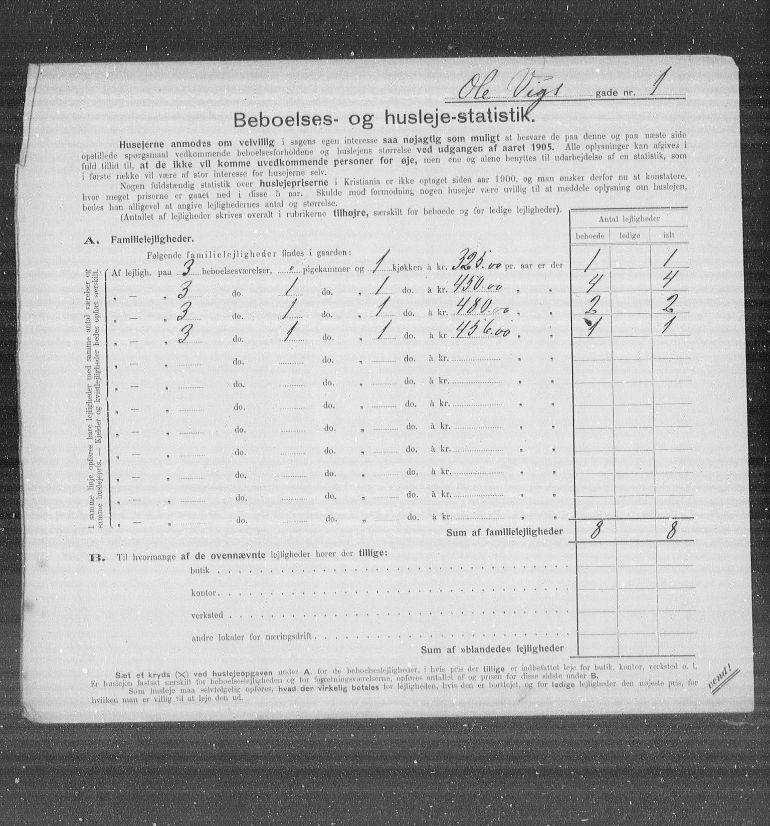 OBA, Municipal Census 1905 for Kristiania, 1905, p. 39676