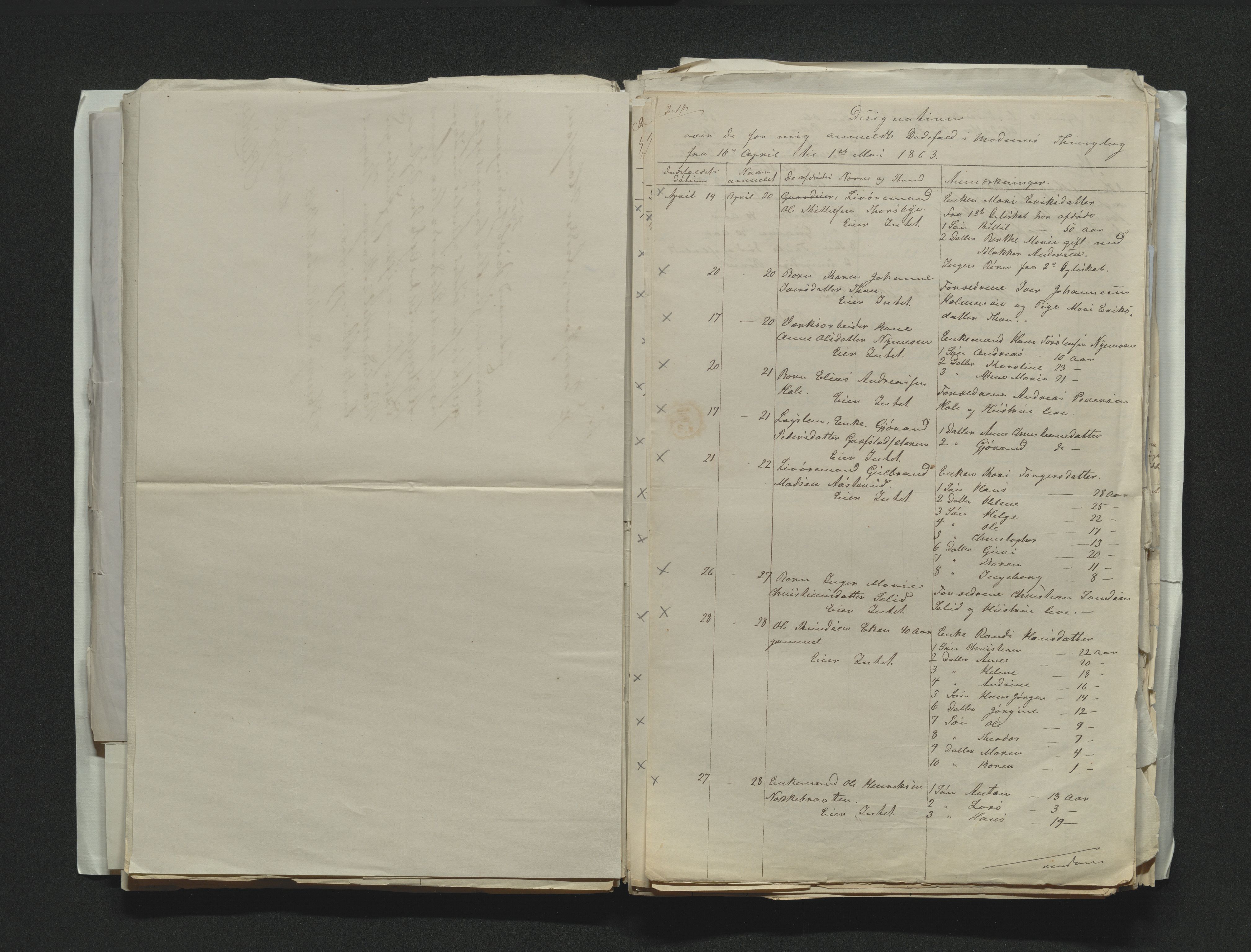 Eiker, Modum og Sigdal sorenskriveri, AV/SAKO-A-123/H/Ha/Hab/L0011: Dødsfallsmeldinger, 1862-1865, p. 243