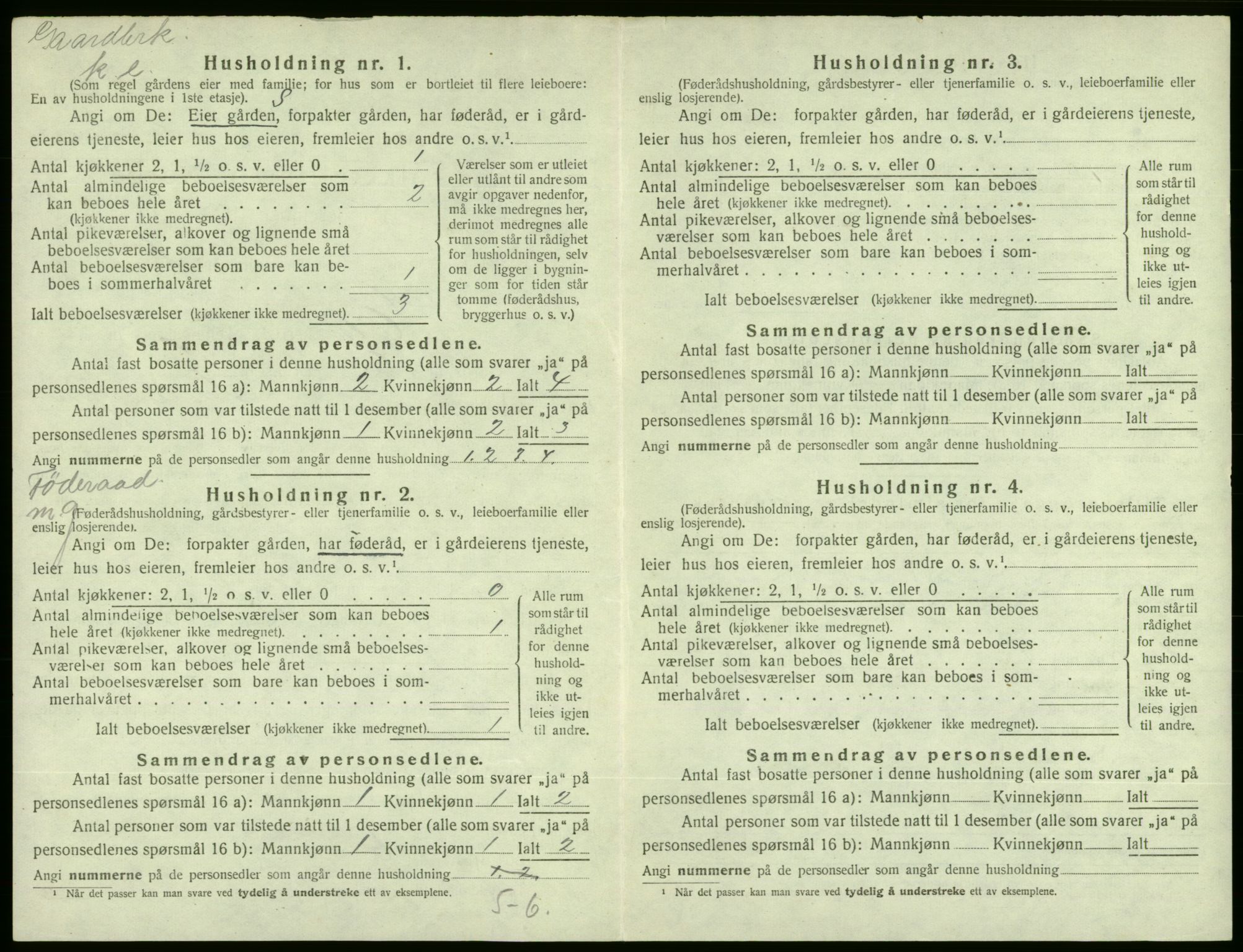 SAB, 1920 census for Etne, 1920, p. 352