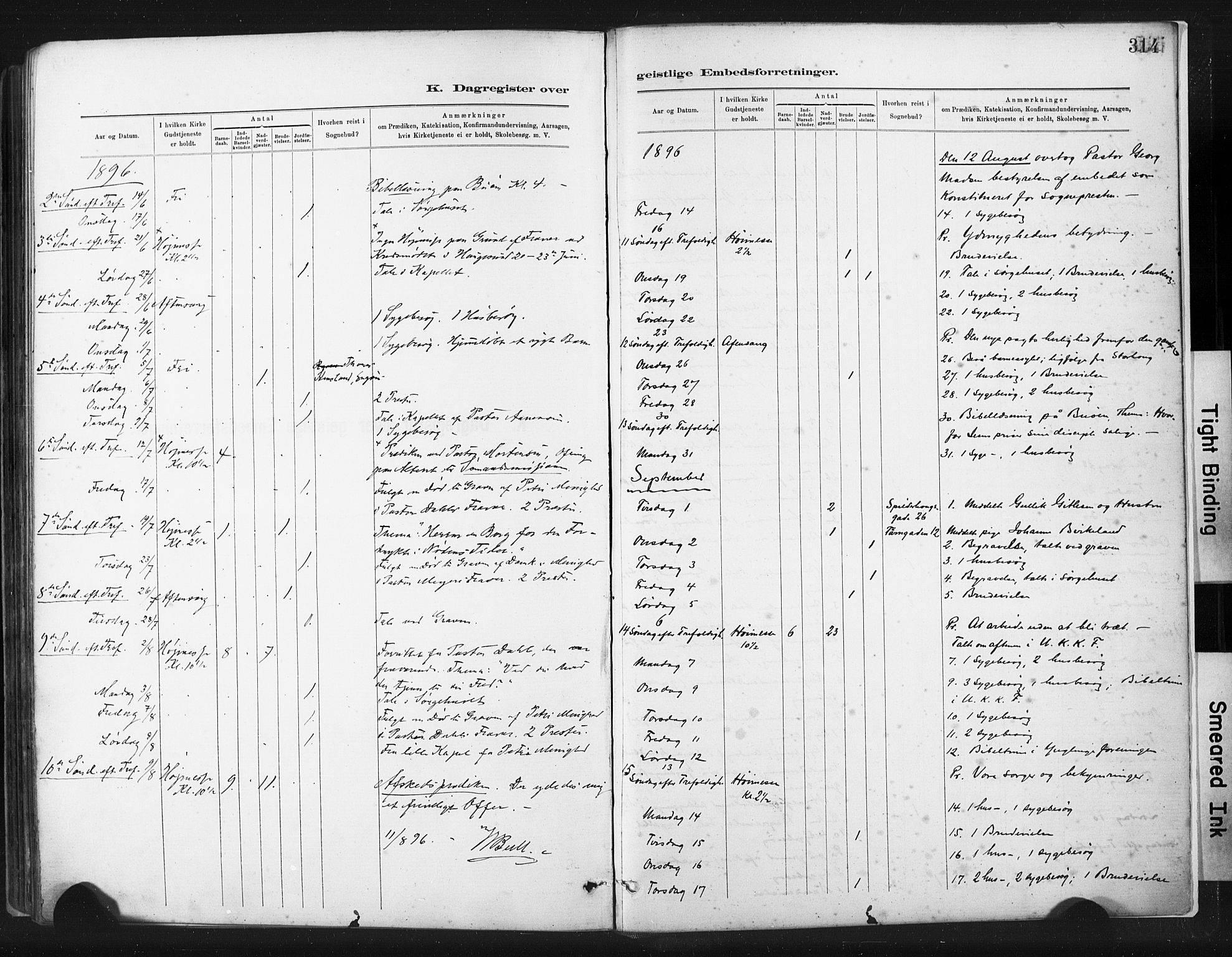St. Johannes sokneprestkontor, AV/SAST-A-101814/001/30/30BA/L0003: Parish register (official) no. A 3, 1885-1910, p. 314