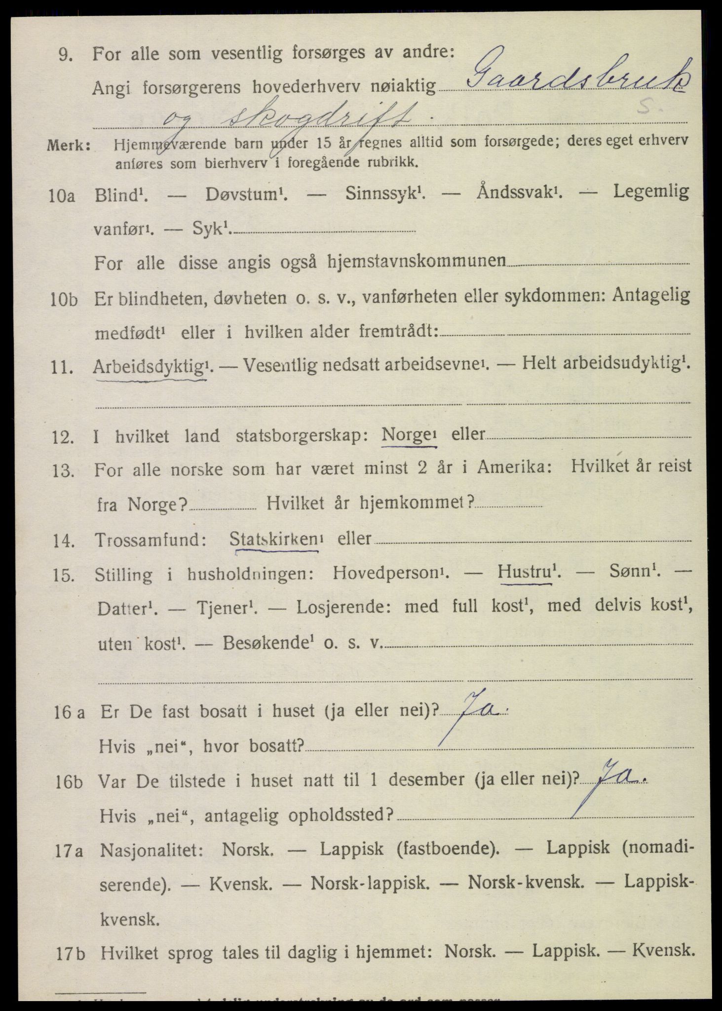 SAT, 1920 census for Vefsn, 1920, p. 8370