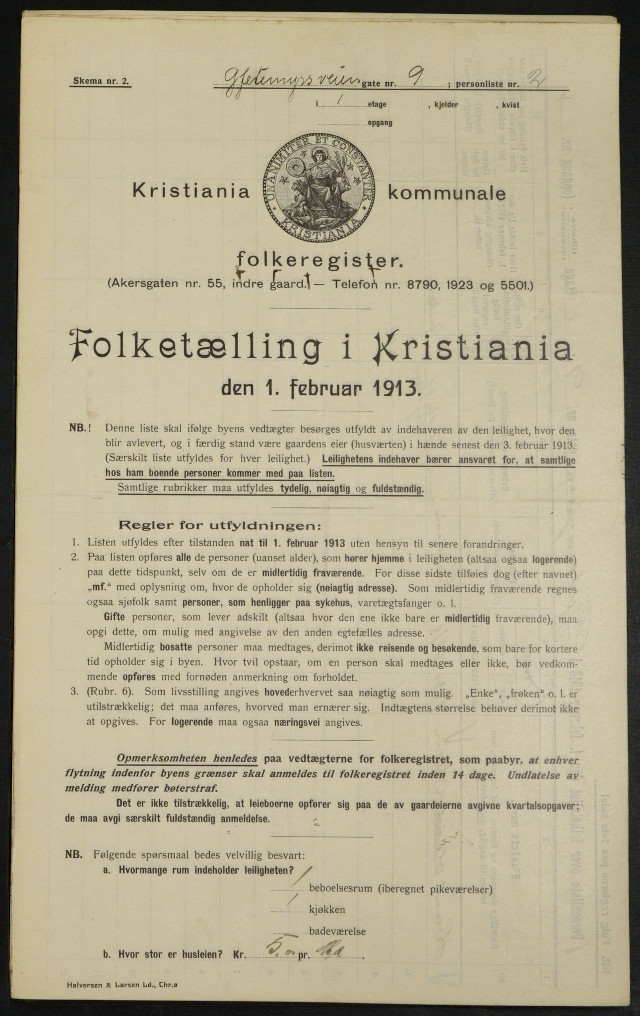 OBA, Municipal Census 1913 for Kristiania, 1913, p. 28858