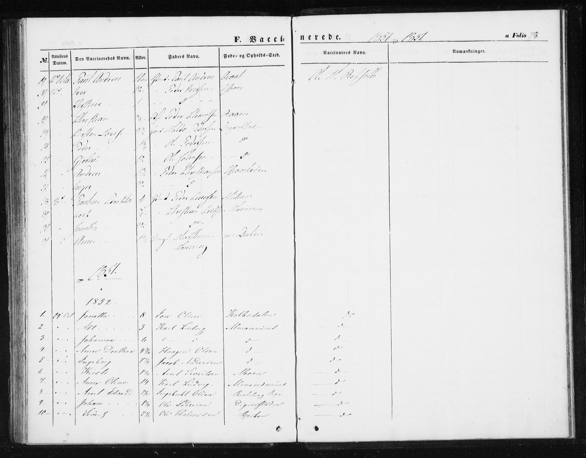 Ministerialprotokoller, klokkerbøker og fødselsregistre - Sør-Trøndelag, SAT/A-1456/608/L0332: Parish register (official) no. 608A01, 1848-1861, p. 78