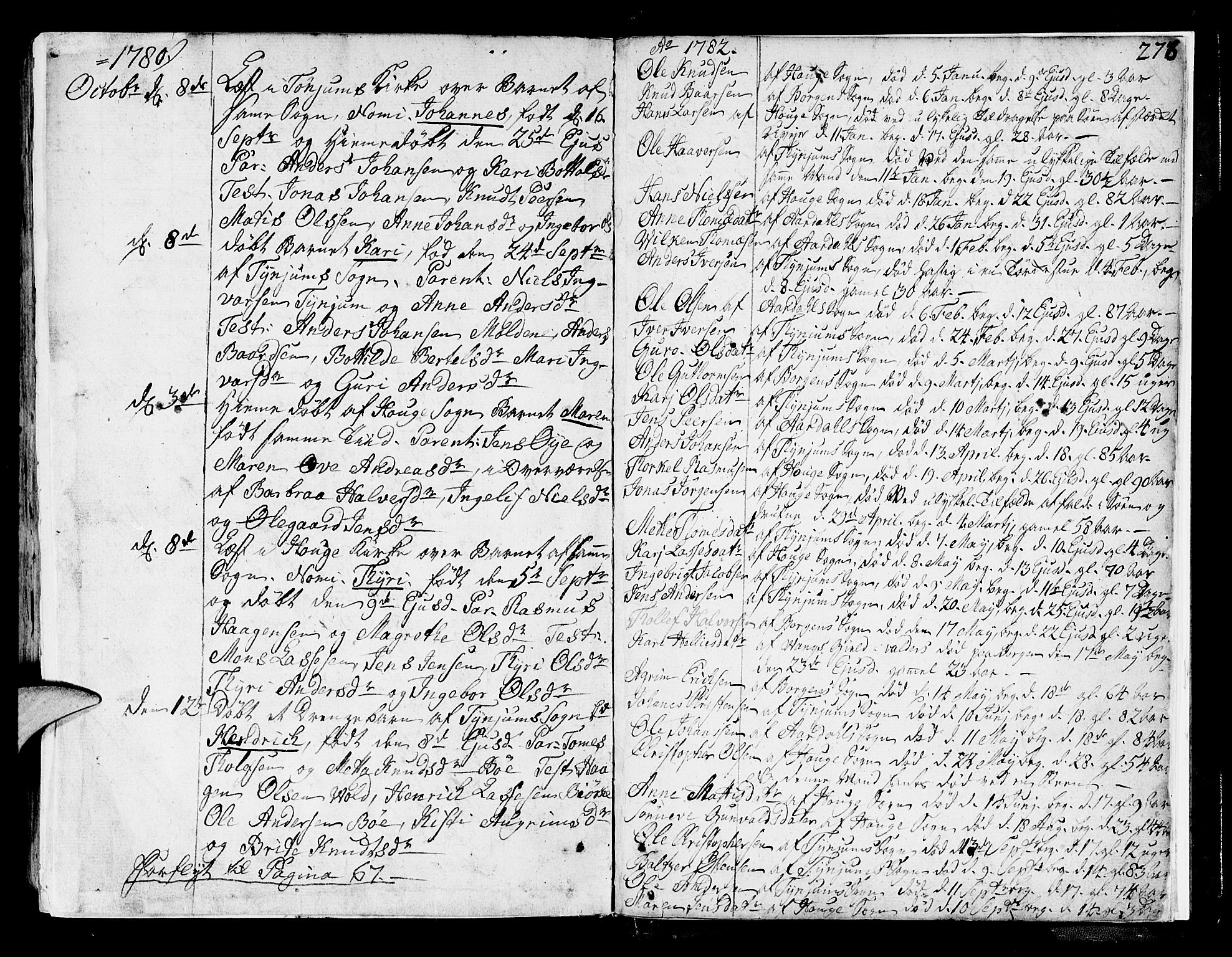 Lærdal sokneprestembete, SAB/A-81201: Parish register (official) no. A 2, 1752-1782, p. 276