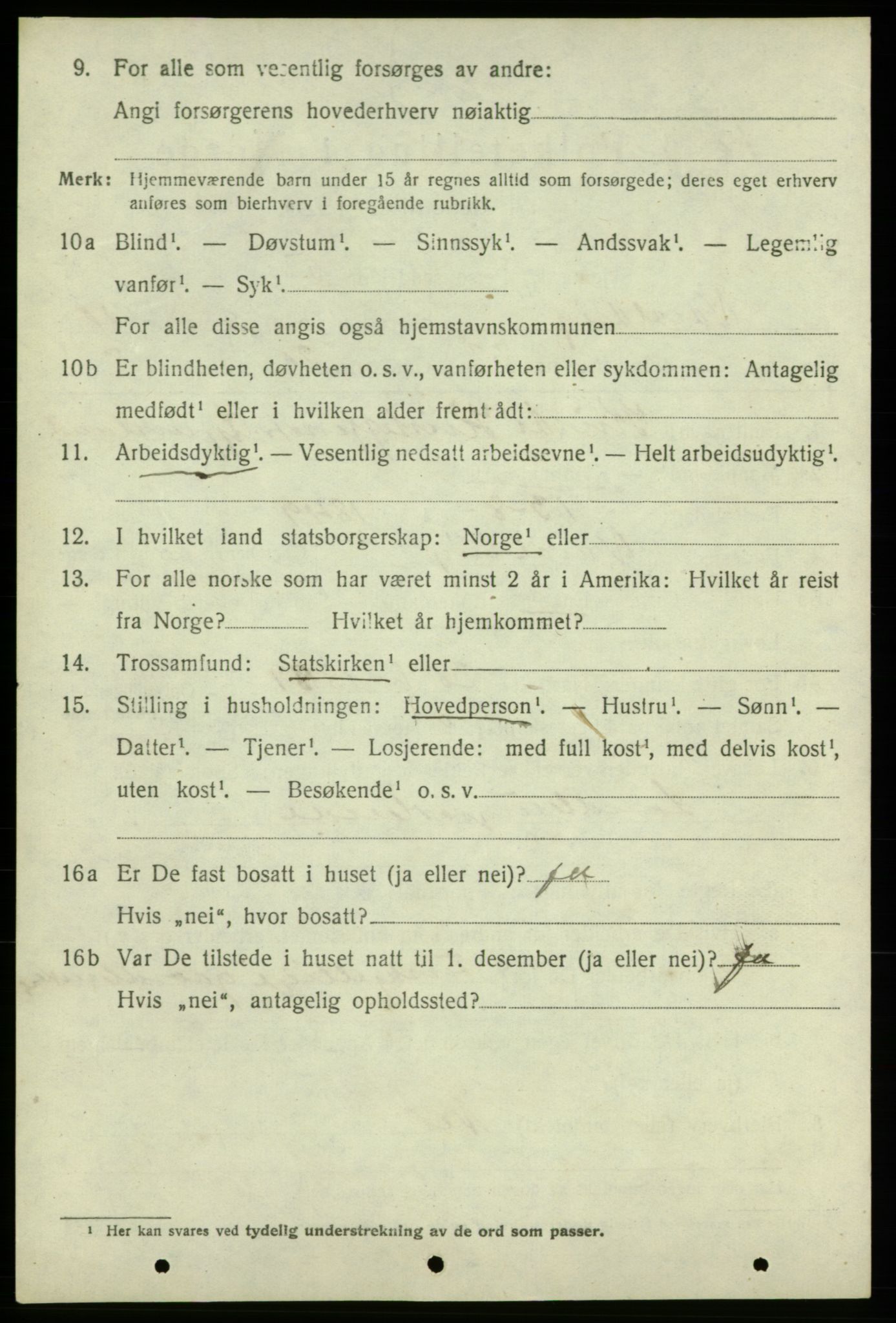 SAB, 1920 census for Varaldsøy, 1920, p. 1784