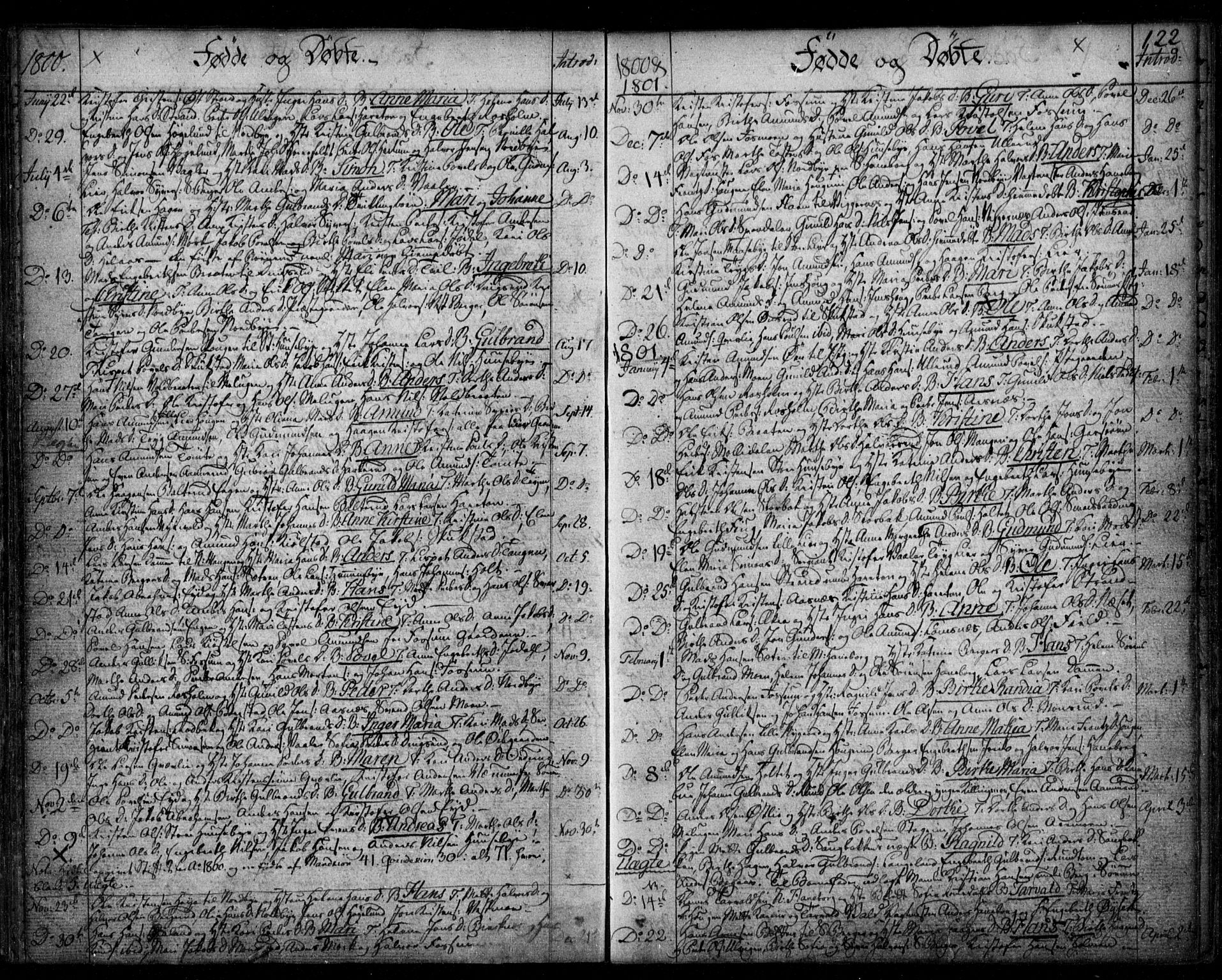 Aurskog prestekontor Kirkebøker, SAO/A-10304a/F/Fa/L0003: Parish register (official) no. I 3, 1767-1807, p. 122