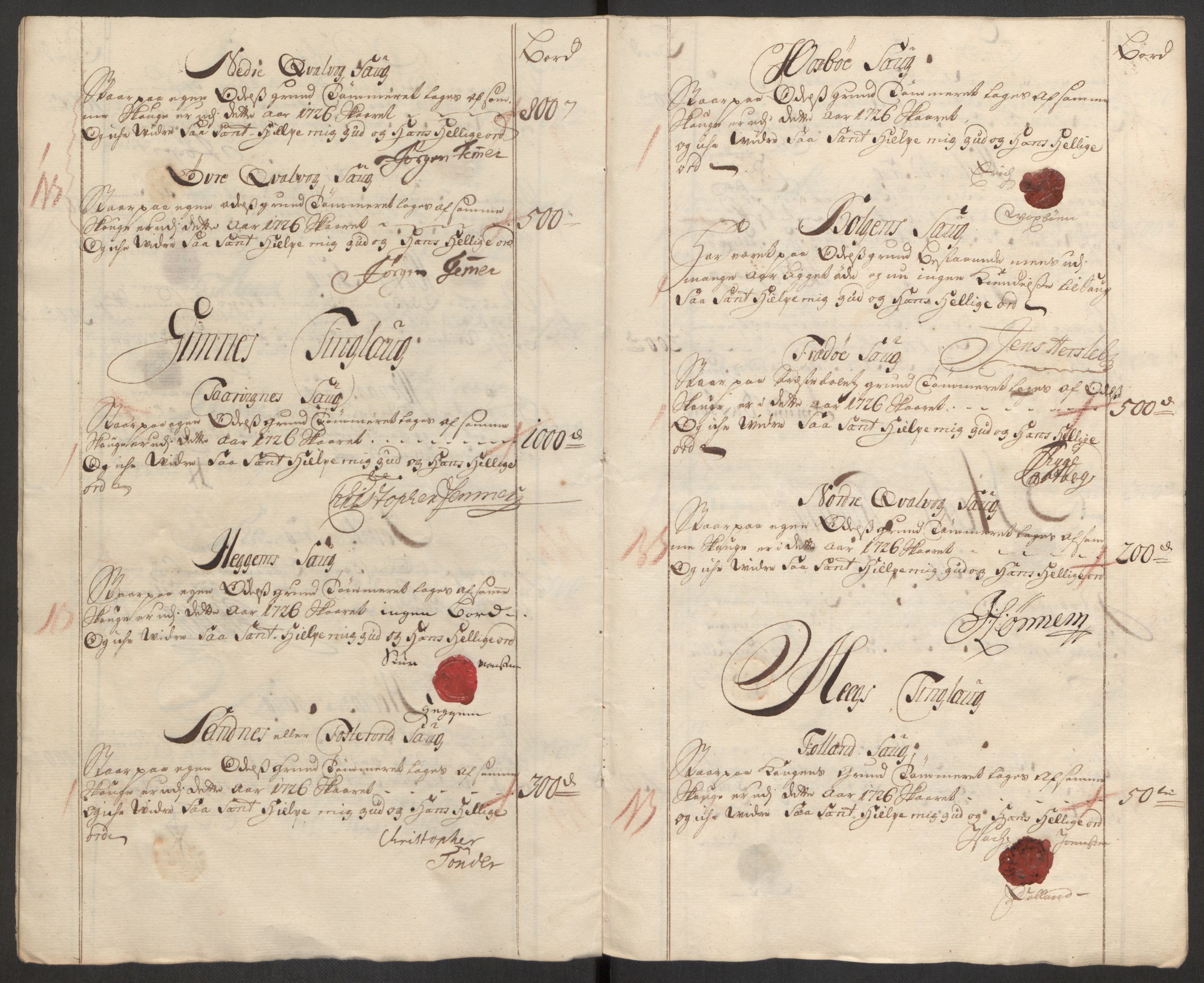 Rentekammeret inntil 1814, Reviderte regnskaper, Fogderegnskap, AV/RA-EA-4092/R56/L3759: Fogderegnskap Nordmøre, 1726, p. 122