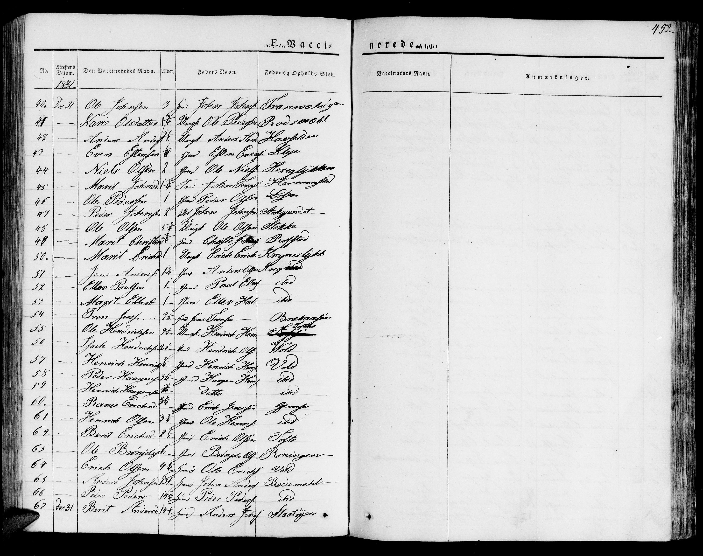 Ministerialprotokoller, klokkerbøker og fødselsregistre - Sør-Trøndelag, SAT/A-1456/691/L1070: Parish register (official) no. 691A05 /1, 1826-1841, p. 452