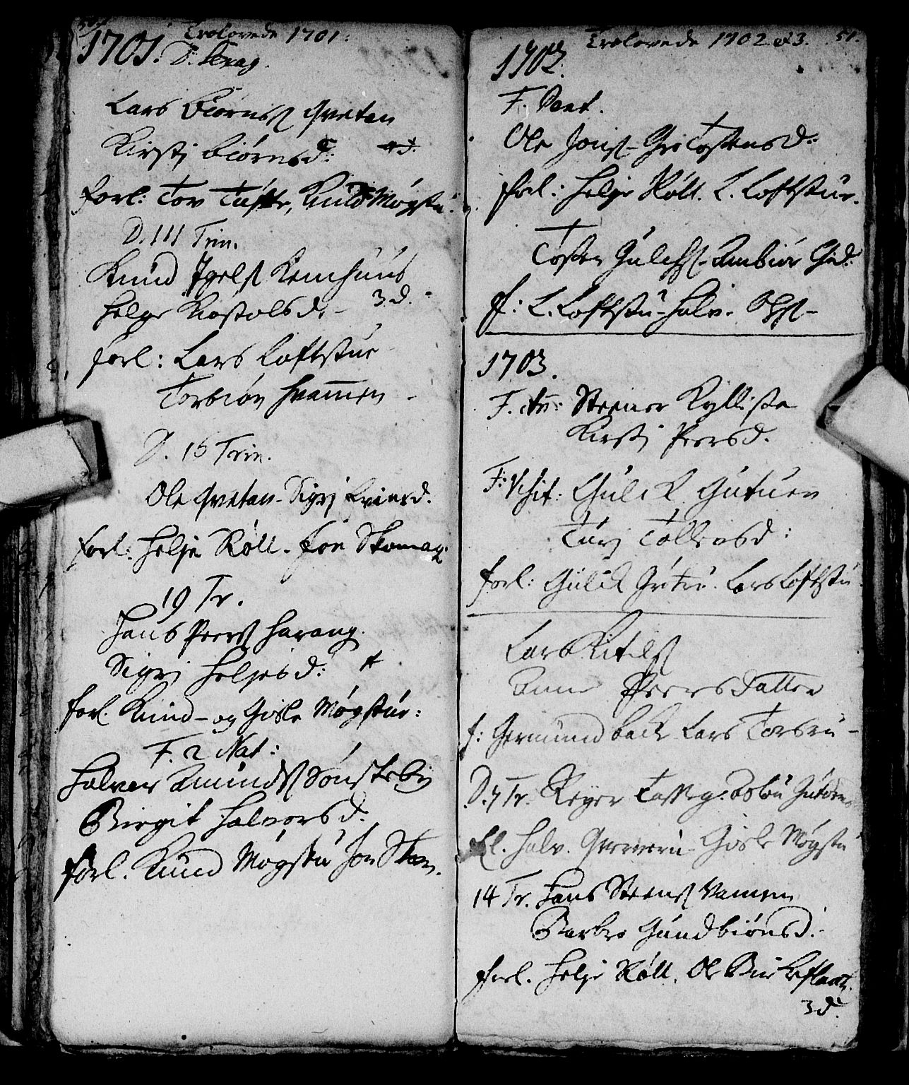 Nore kirkebøker, SAKO/A-238/F/Fc/L0001: Parish register (official) no. III 1, 1696-1714, p. 50-51