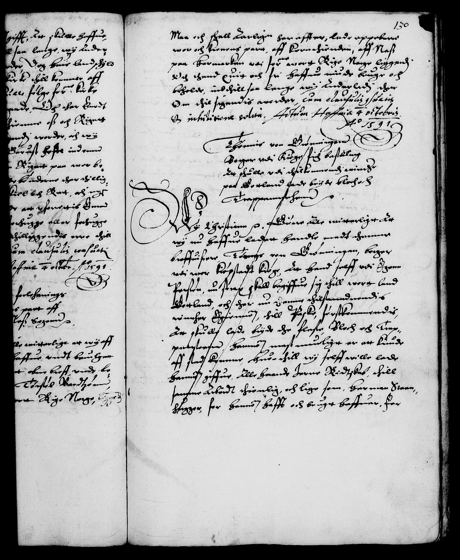 Danske Kanselli 1572-1799, RA/EA-3023/F/Fc/Fca/Fcaa/L0002: Norske registre (mikrofilm), 1588-1596, p. 130a