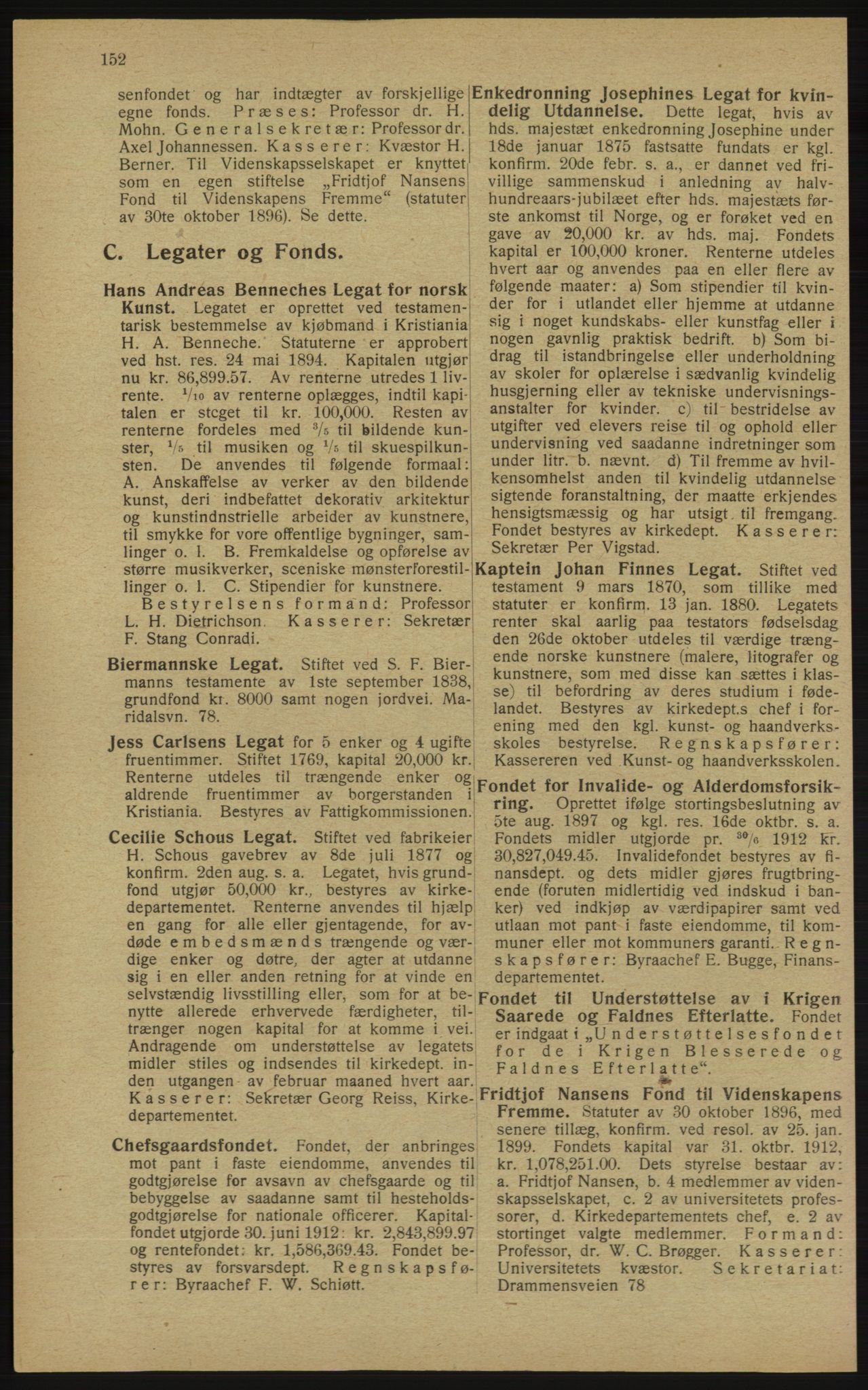 Kristiania/Oslo adressebok, PUBL/-, 1913, p. 154